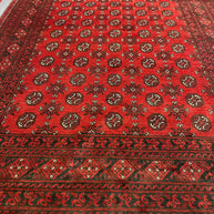 Afghan Turokman 100% Pure Wool pile Hand Knotted Rug From Afghanistan