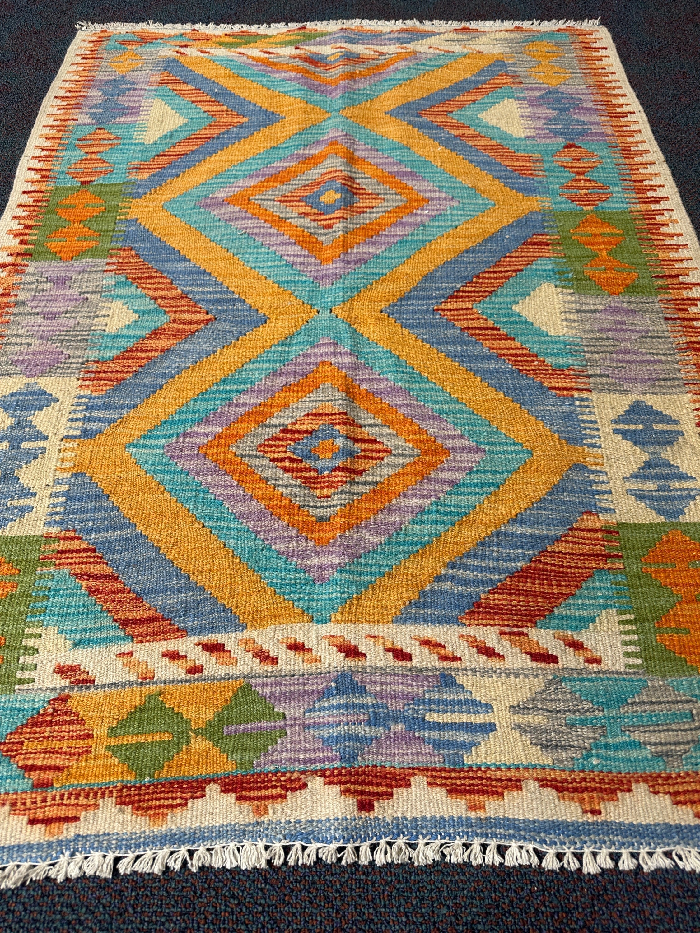 Chobi Kilim Rug - 118 cm x 88 cm