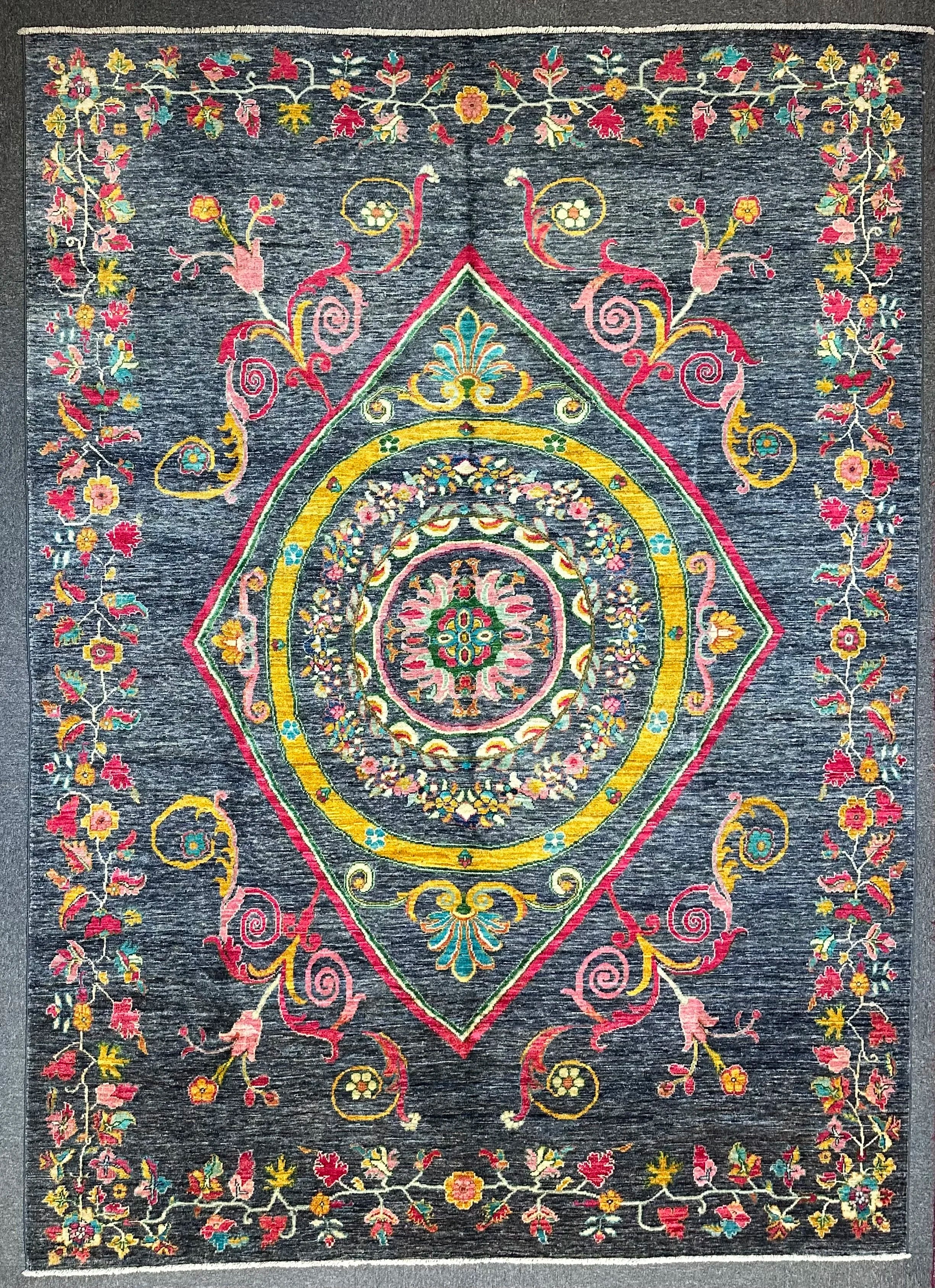 Afghan Chob Rang Natural Dye designer Handmade Rug from Afghanistan