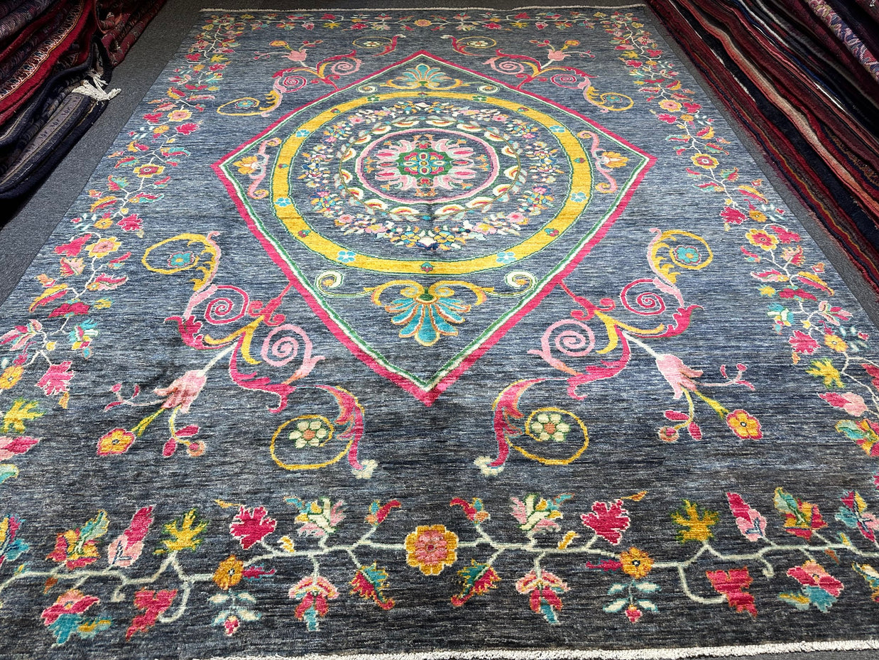 Afghan Chob Rang Natural Dye designer Handmade Rug from Afghanistan
