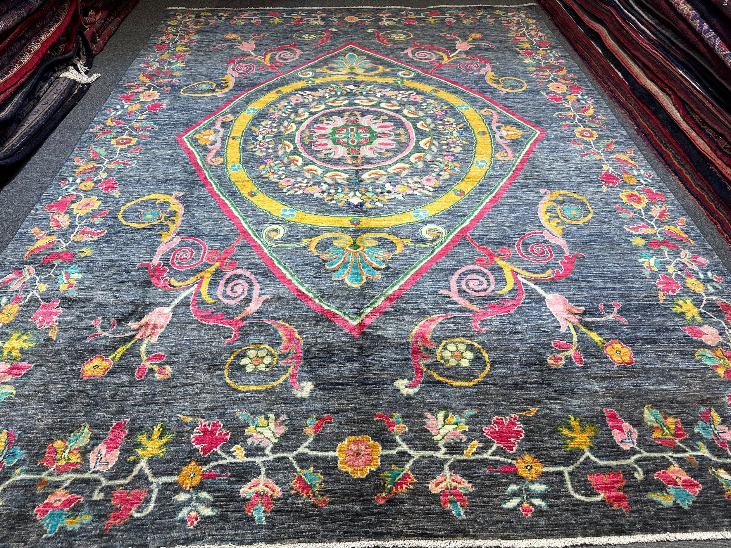 Afghan Chob Rang Natural Dye designer Handmade Rug from Afghanistan