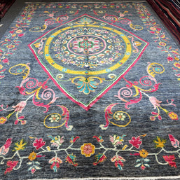 Afghan Chob Rang Natural Dye designer Handmade Rug from Afghanistan