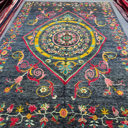 Afghan Chob Rang Natural Dye designer Handmade Rug from Afghanistan