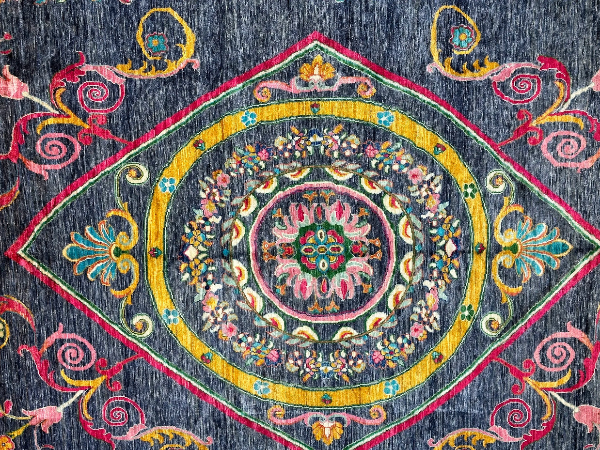 Afghan Chob Rang Natural Dye designer Handmade Rug from Afghanistan