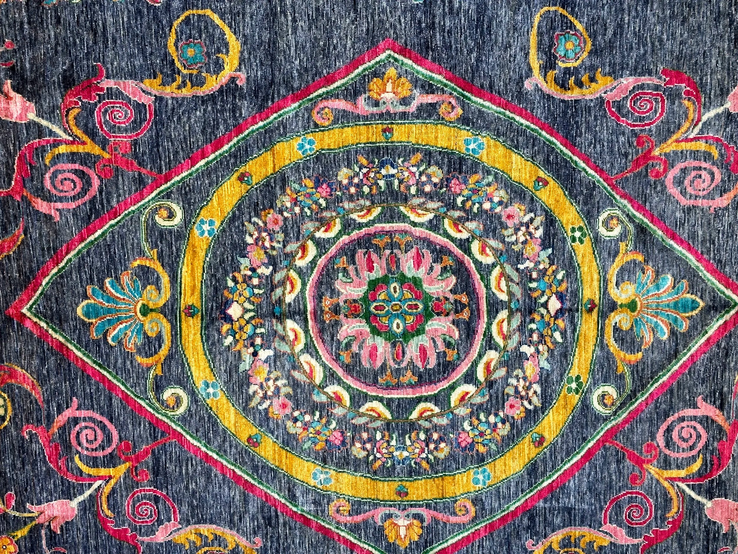 Afghan Chob Rang Natural Dye designer Handmade Rug from Afghanistan