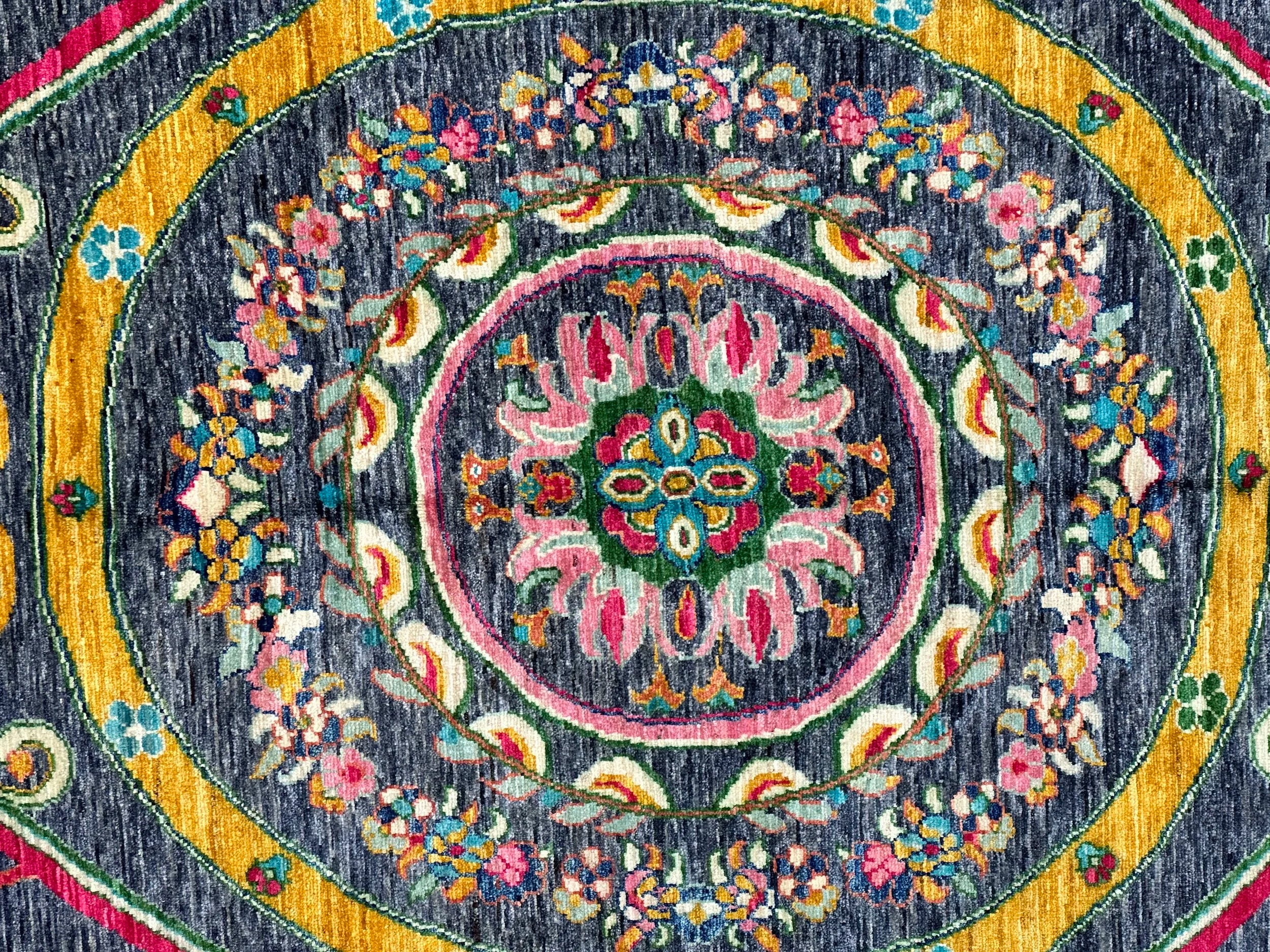 Afghan Chob Rang Natural Dye designer Handmade Rug from Afghanistan