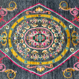 Modern Afghan Chob Rang Hand Knotted Designer Rug