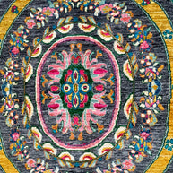 Modern Afghan Chob Rang Hand Knotted Designer Rug
