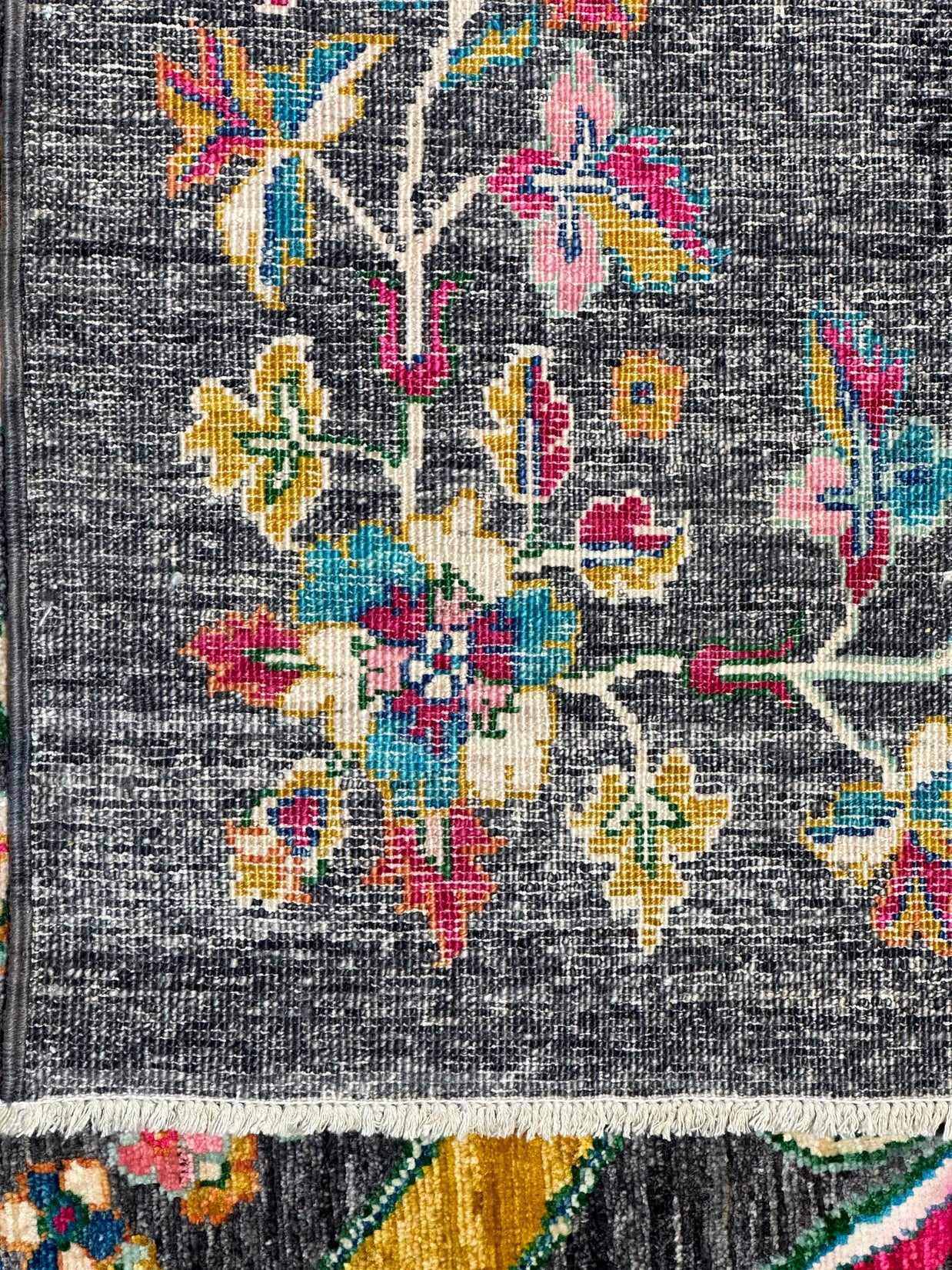 Modern Afghan Chob Rang Hand Knotted Designer Rug