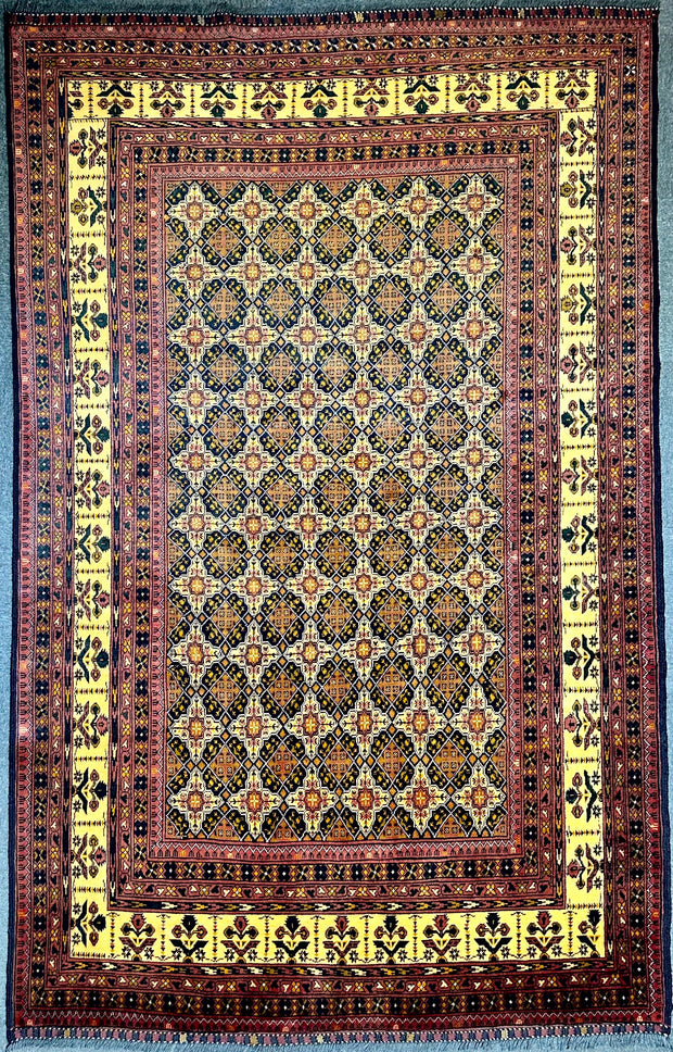 Kundz fine Afghan Hand Knotted Pure Wool Rug