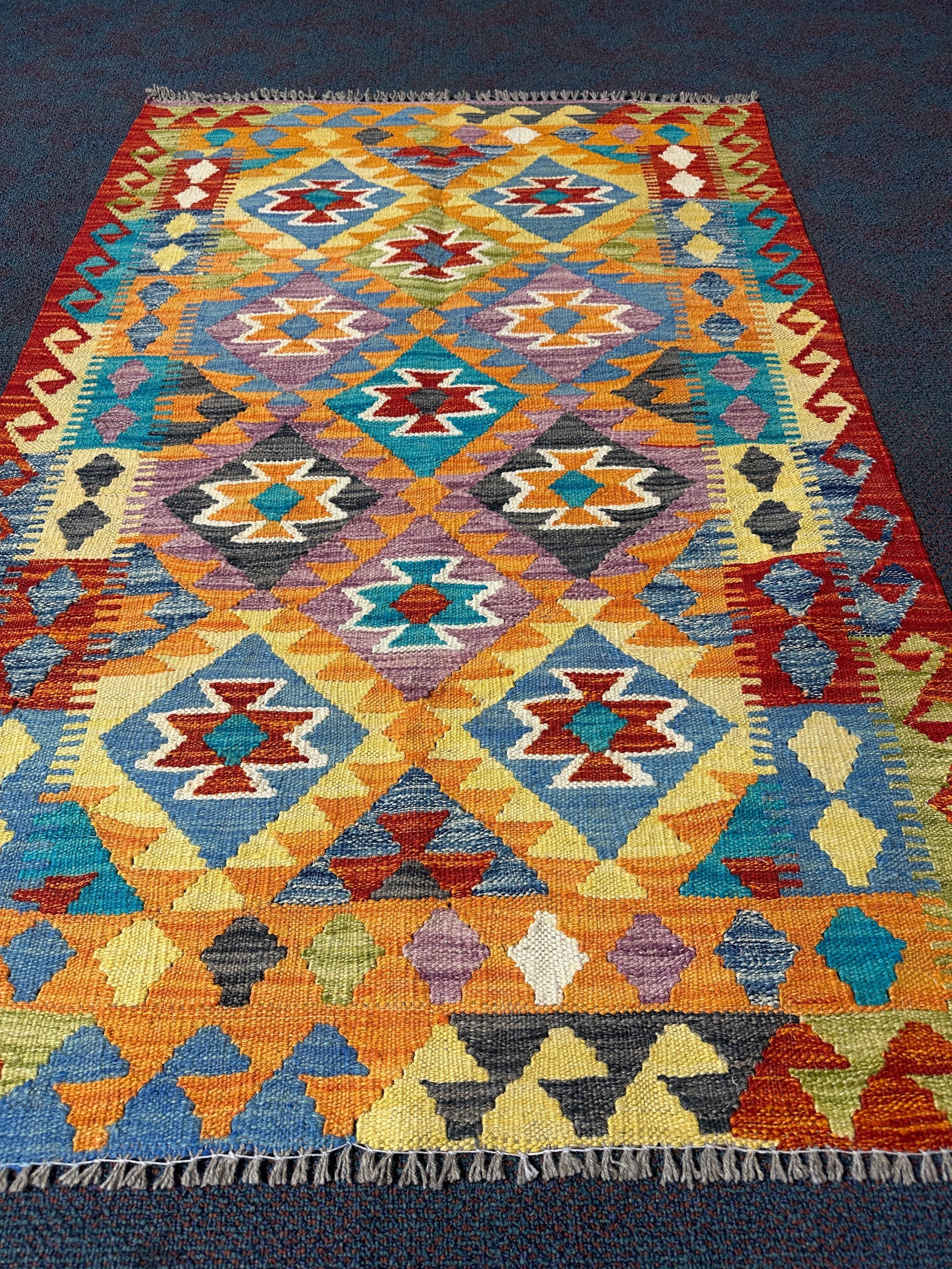 Chobi Kilim Rug - 147 cm x 100 cm
