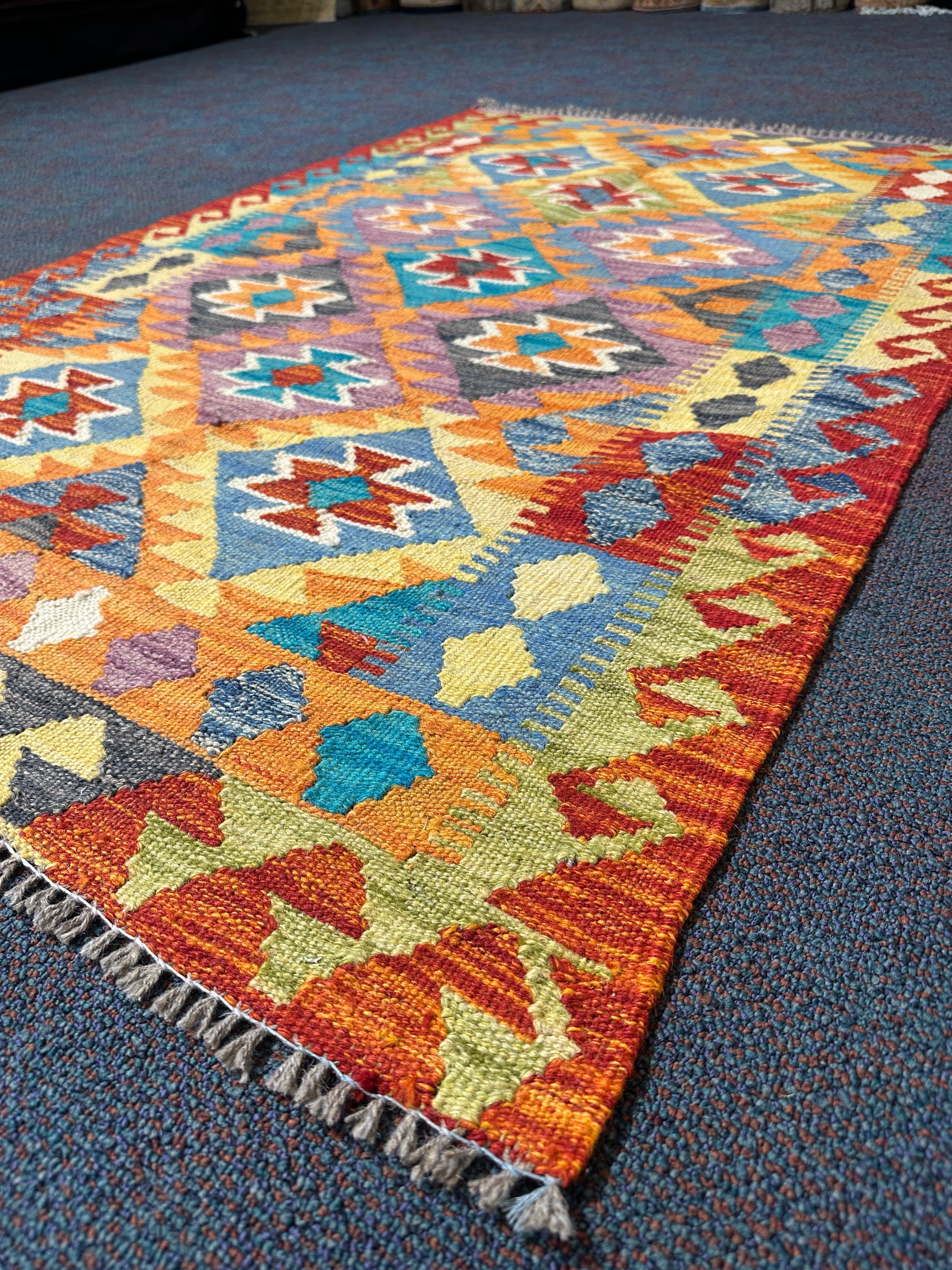 Chobi Kilim Rug - 147 cm x 100 cm