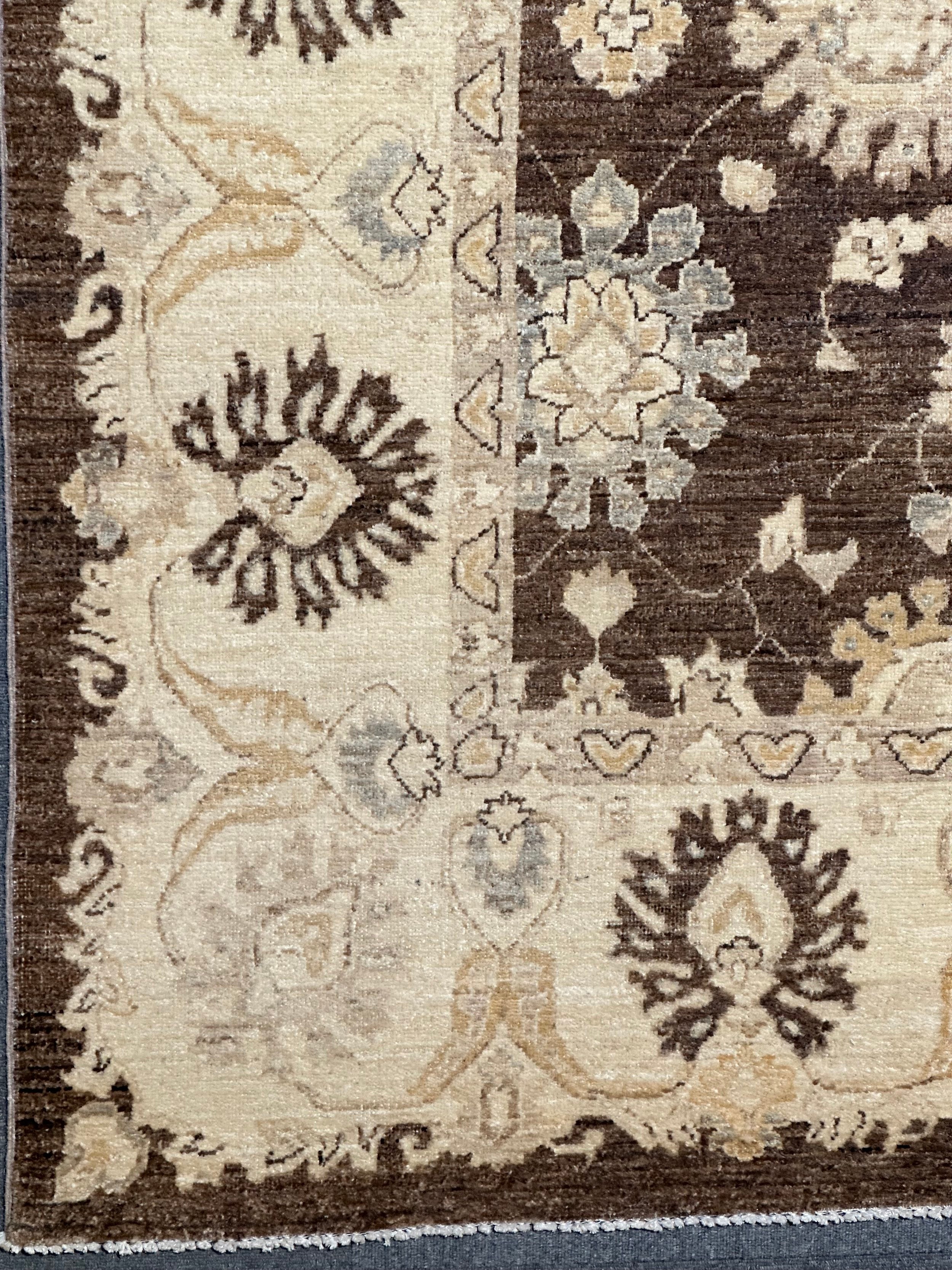 Tribal Chobi Natural Dye Hand Knotted Rug Pure wool pile from Afghanistan