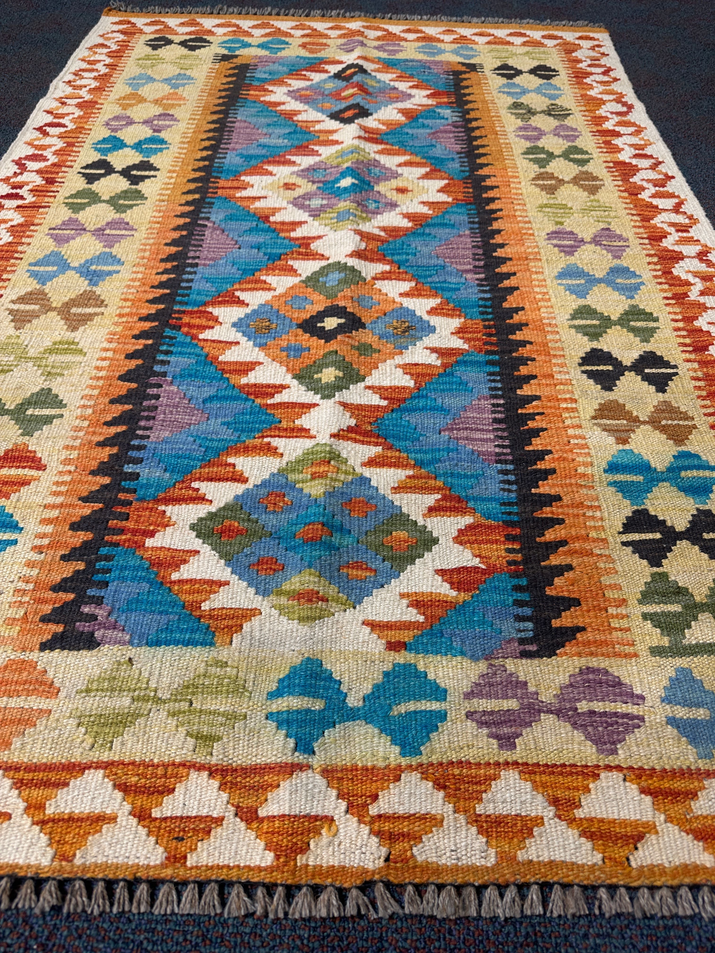 Chobi Kilim Rug - 142 cm x 95 cm