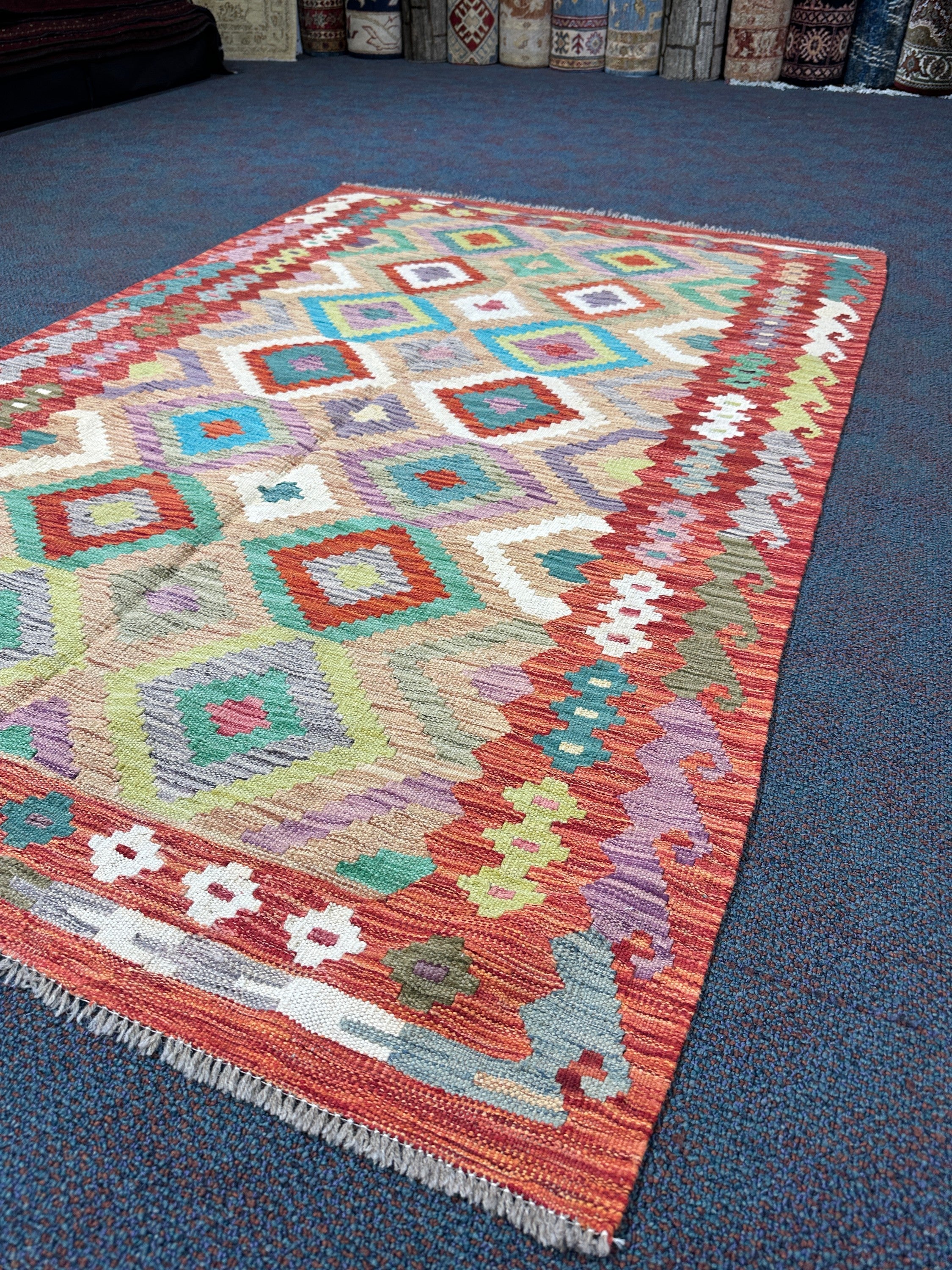 Chobi Kilim Rug - 176 cm x 117 cm