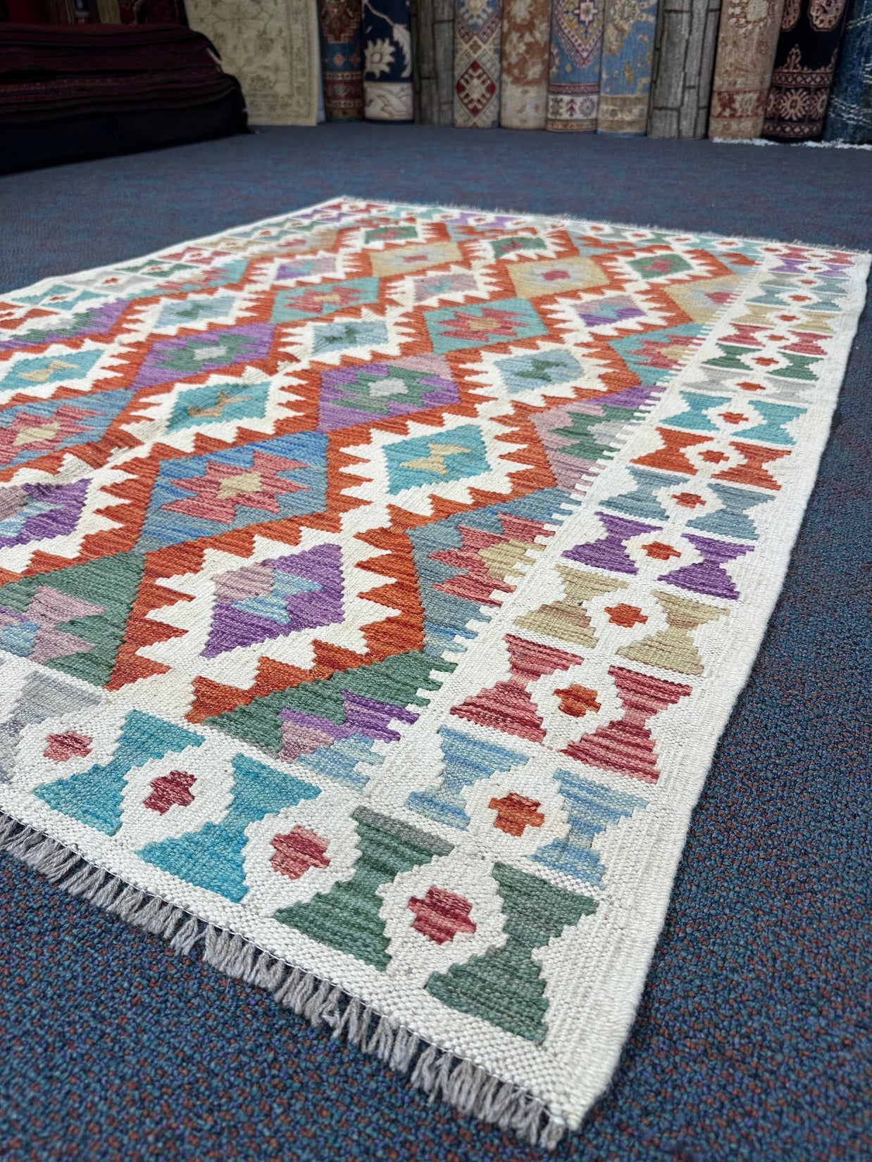 Chobi Kilim Rug - 172 cm x 127 cm