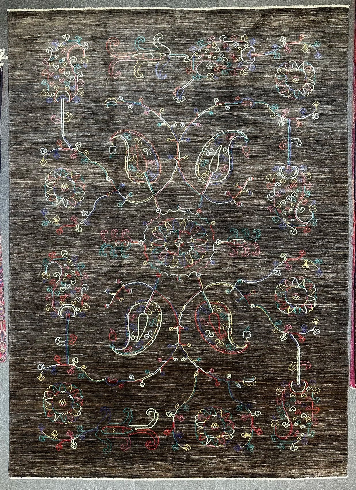 Designer Hand Knotted Woollen Rug from Afghan Nomadic