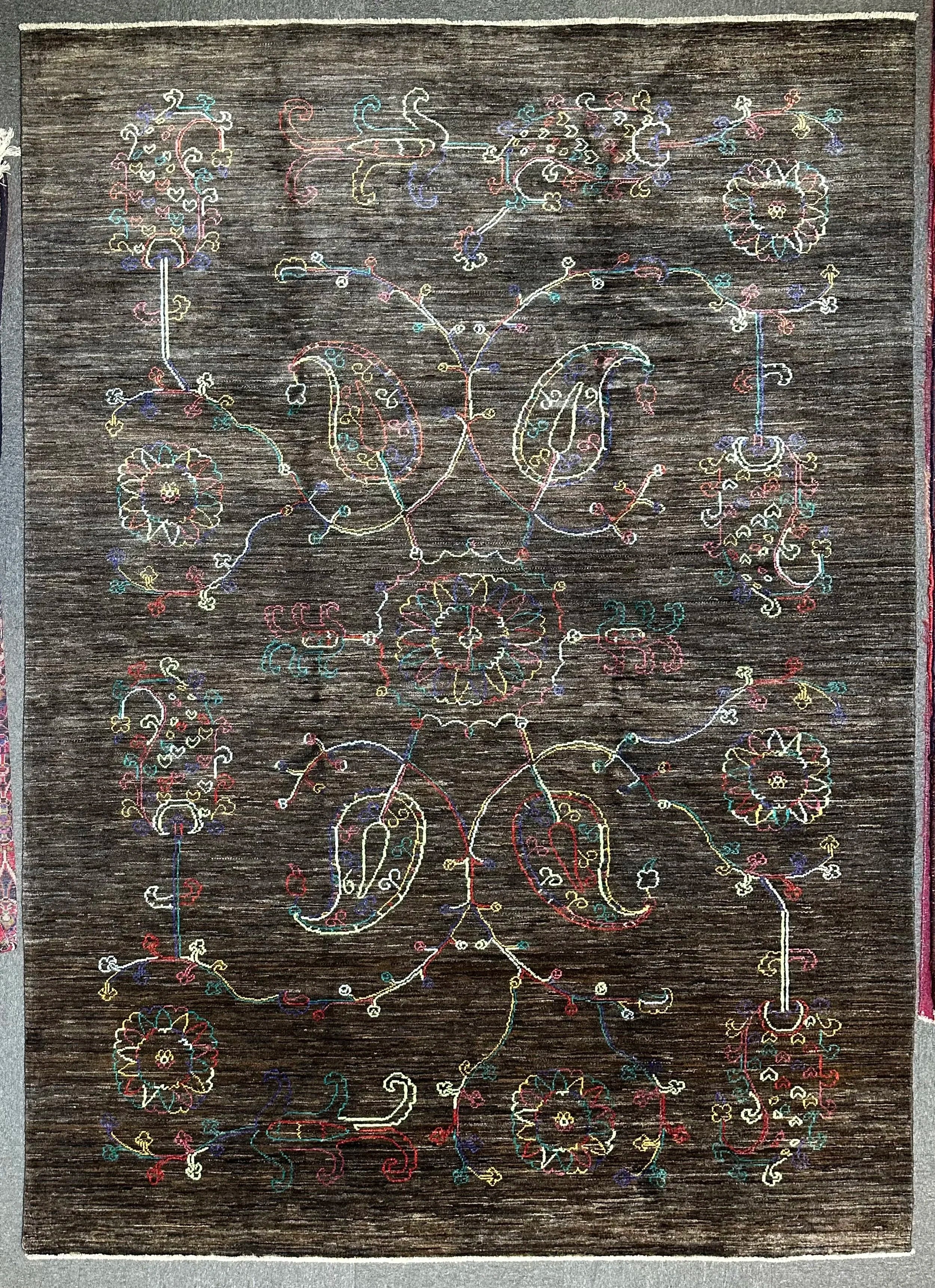 Designer Hand Knotted Woollen Rug from Afghan Nomadic