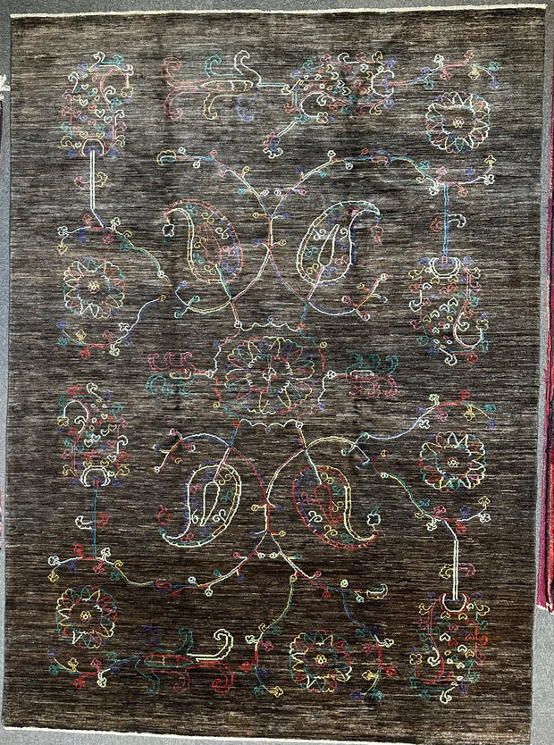 Designer Hand Knotted Woollen Rug from Afghan Nomadic