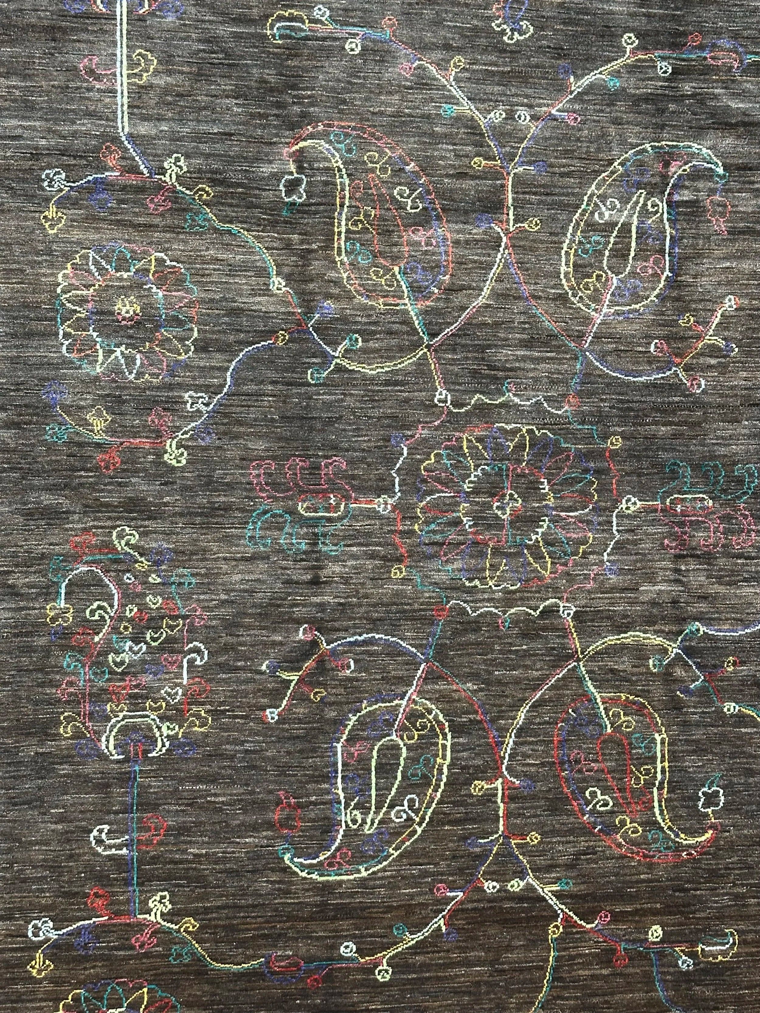 Designer Hand Knotted Woollen Rug from Afghan Nomadic