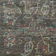Designer Hand Knotted Woollen Rug from Afghan Nomadic