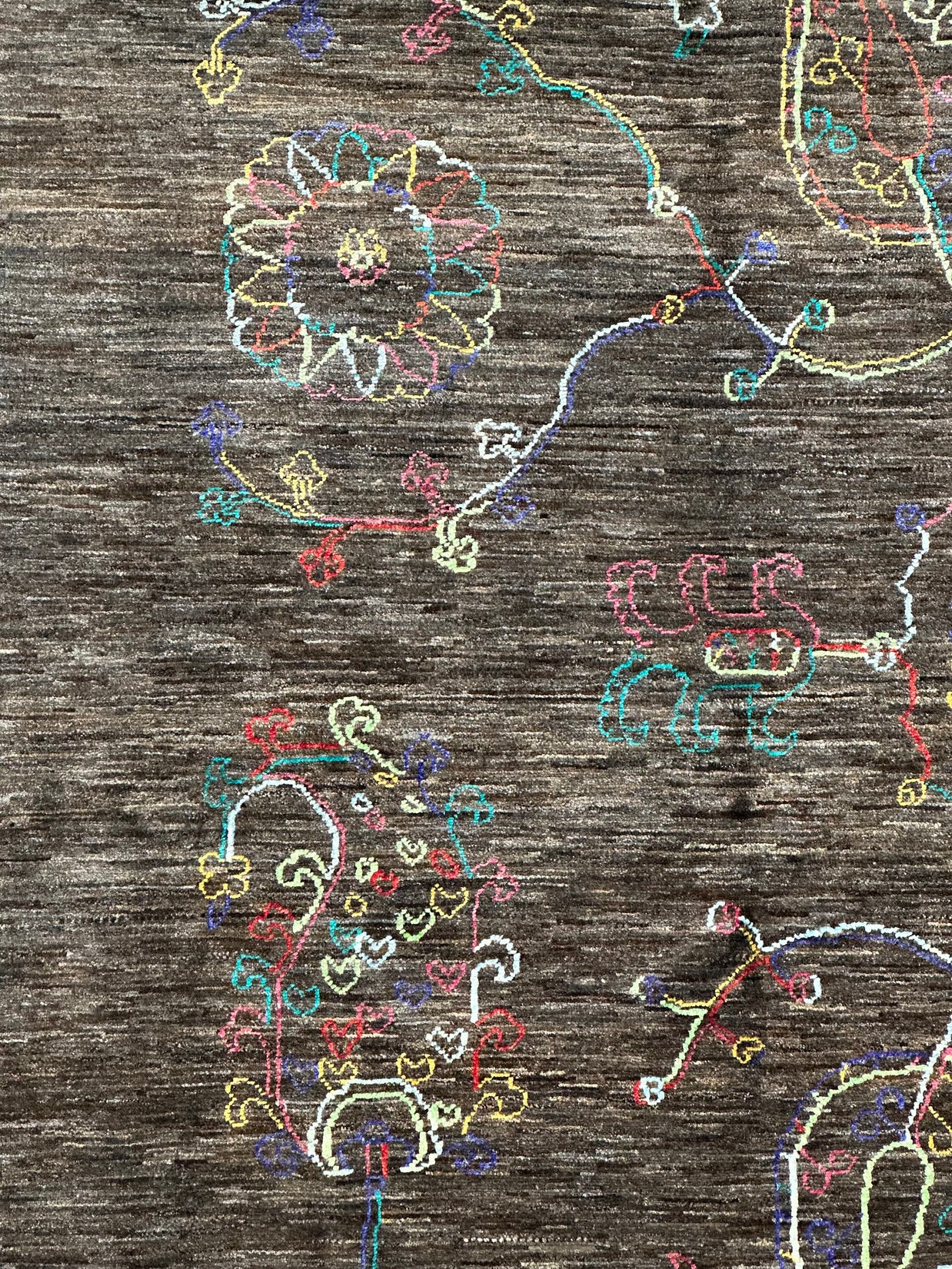 Designer Hand Knotted Woollen Rug from Afghan Nomadic