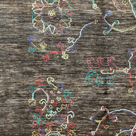Designer Hand Knotted Woollen Rug from Afghan Nomadic