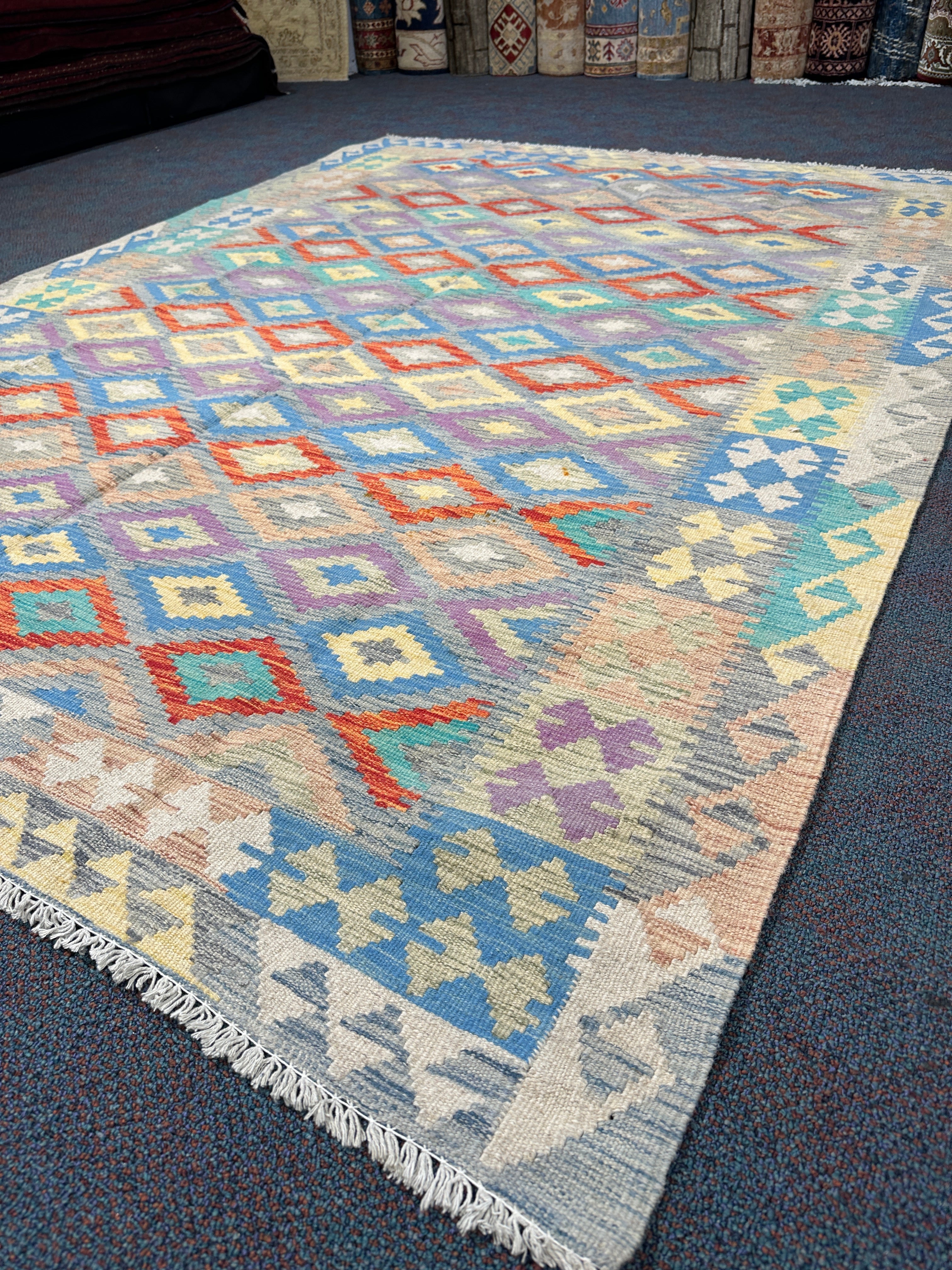 Chobi Kilim Rug - 239 cm x 173 cm