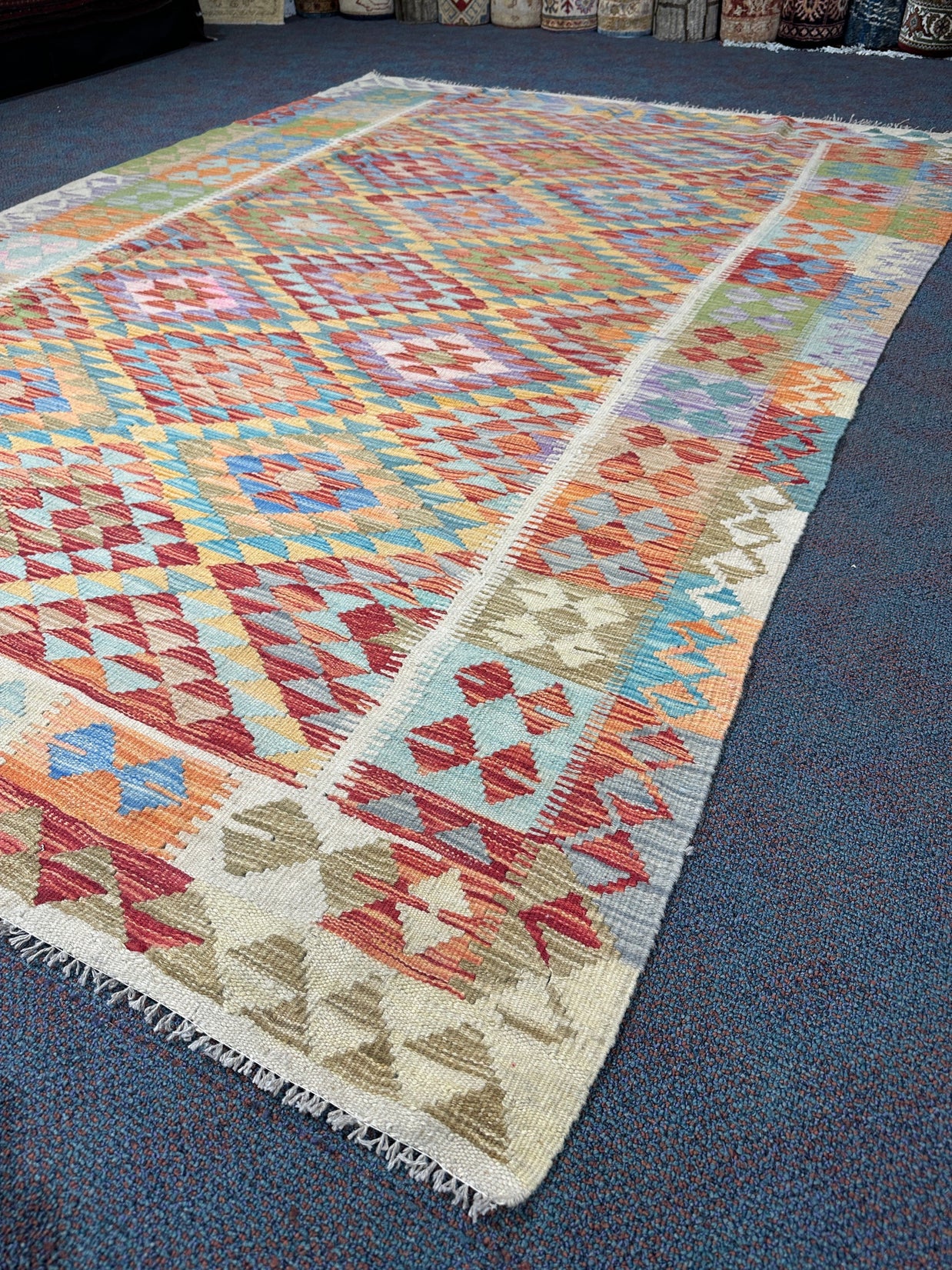 Chobi Kilim Rug - 250 cm x 172 cm