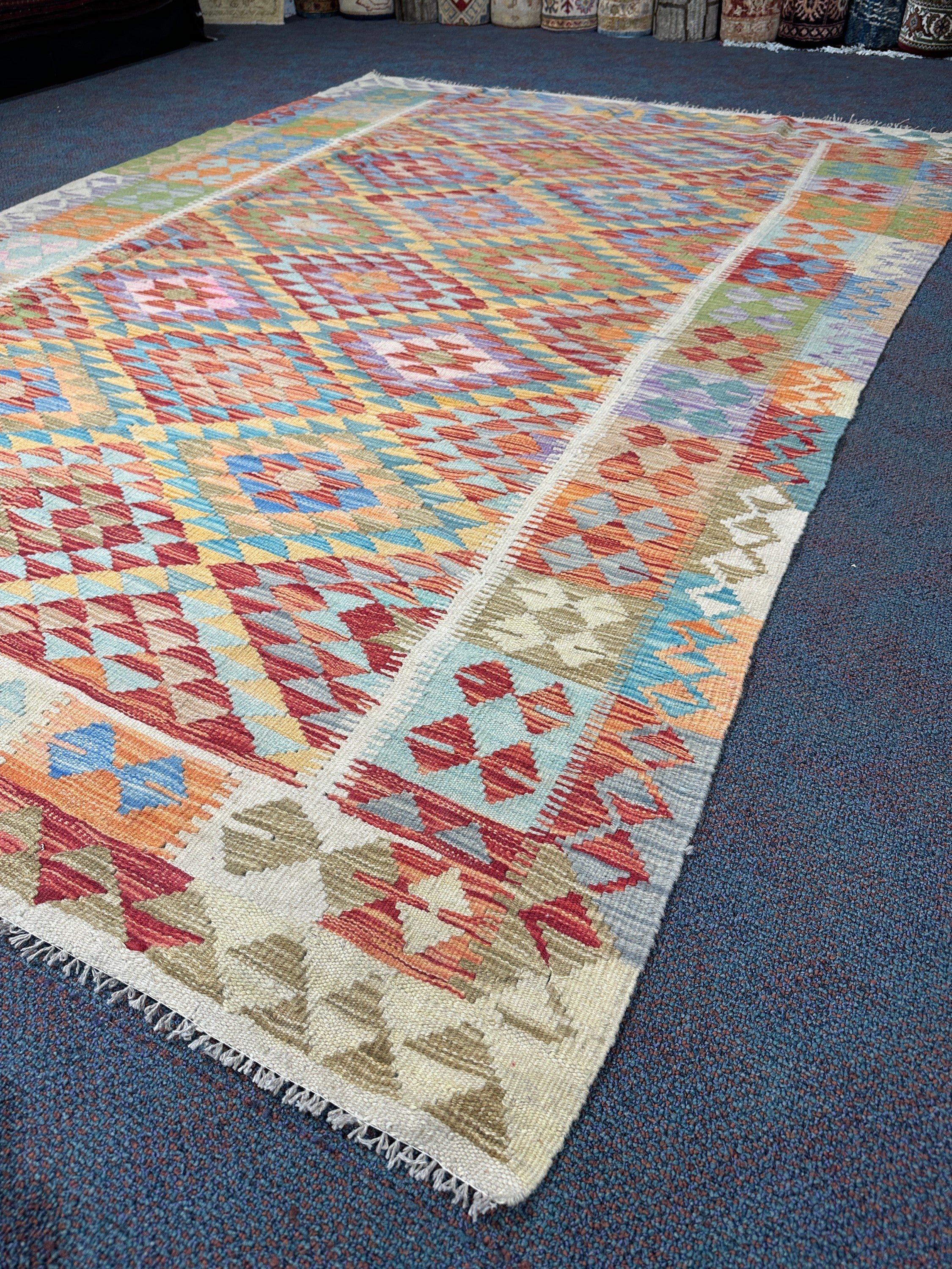 Chobi Kilim Rug - 250 cm x 172 cm