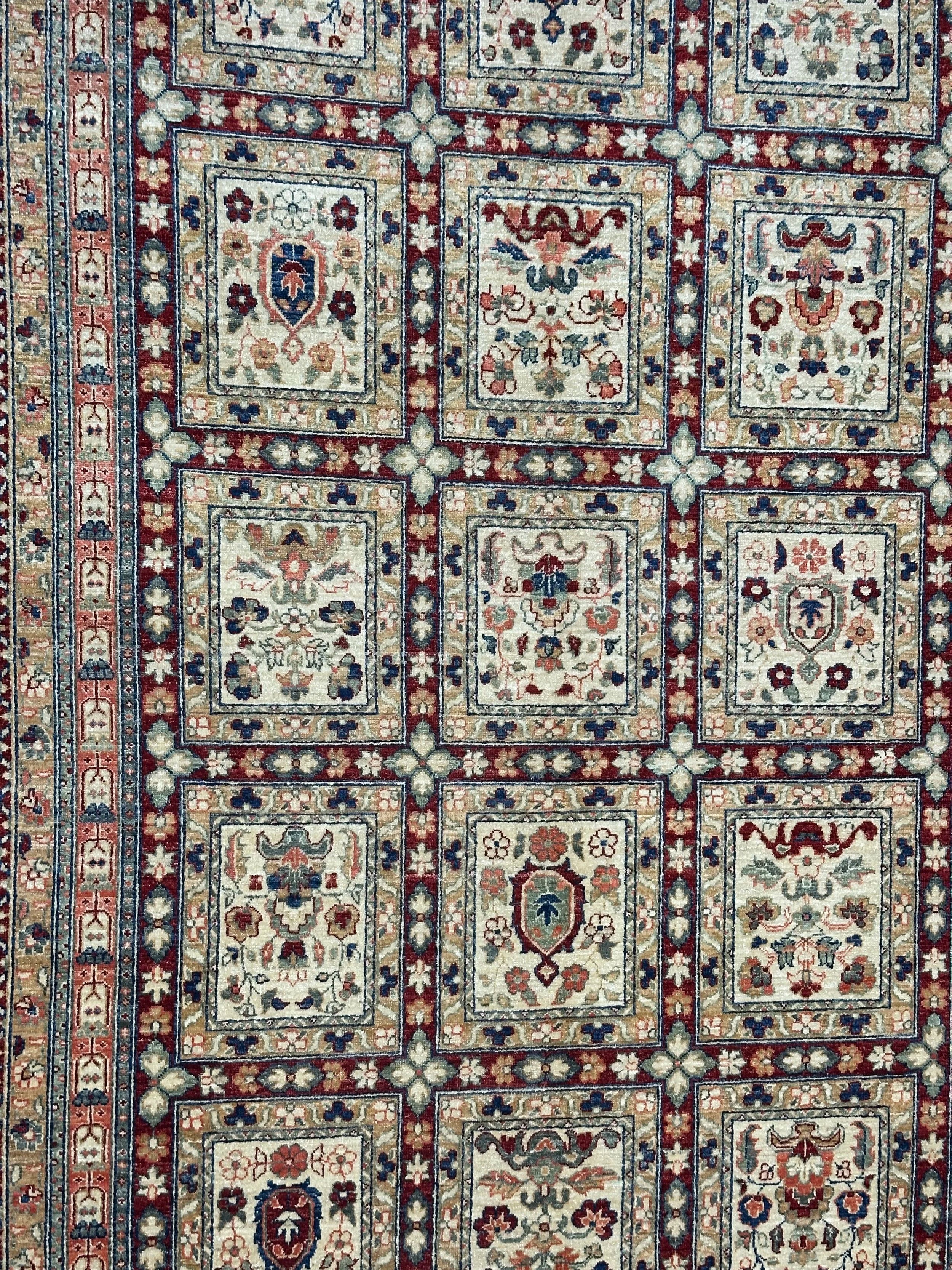 Chobi Modern Design Natural Dye Hand Knotted Rug From Afghanistan