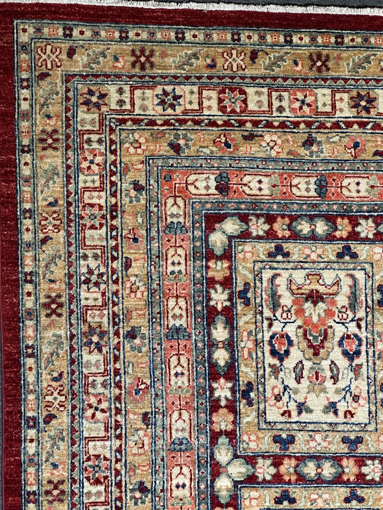 Chobi Modern Design Natural Dye Hand Knotted Rug From Afghanistan