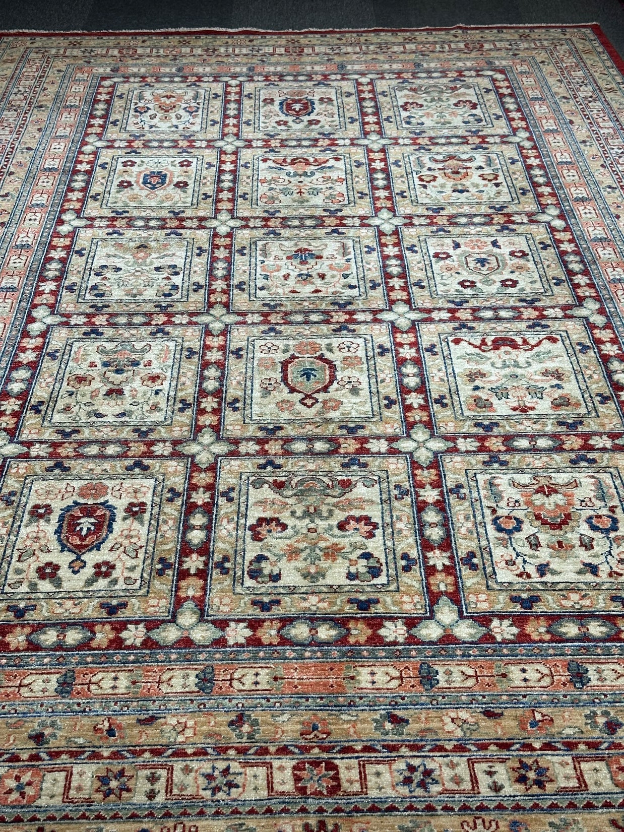 Chobi Modern Design Natural Dye Hand Knotted Rug From Afghanistan