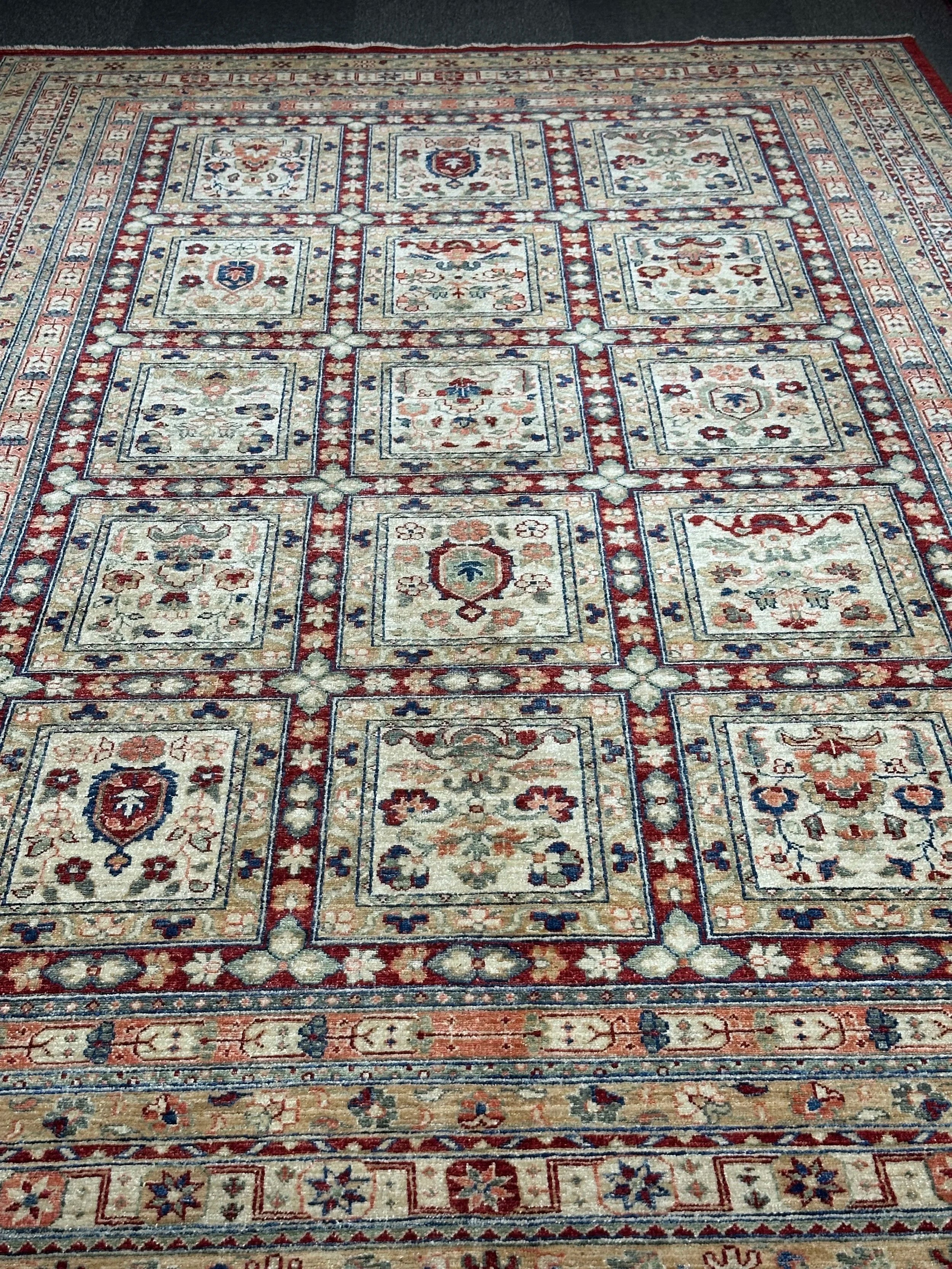 Chobi Modern Design Natural Dye Hand Knotted Rug From Afghanistan
