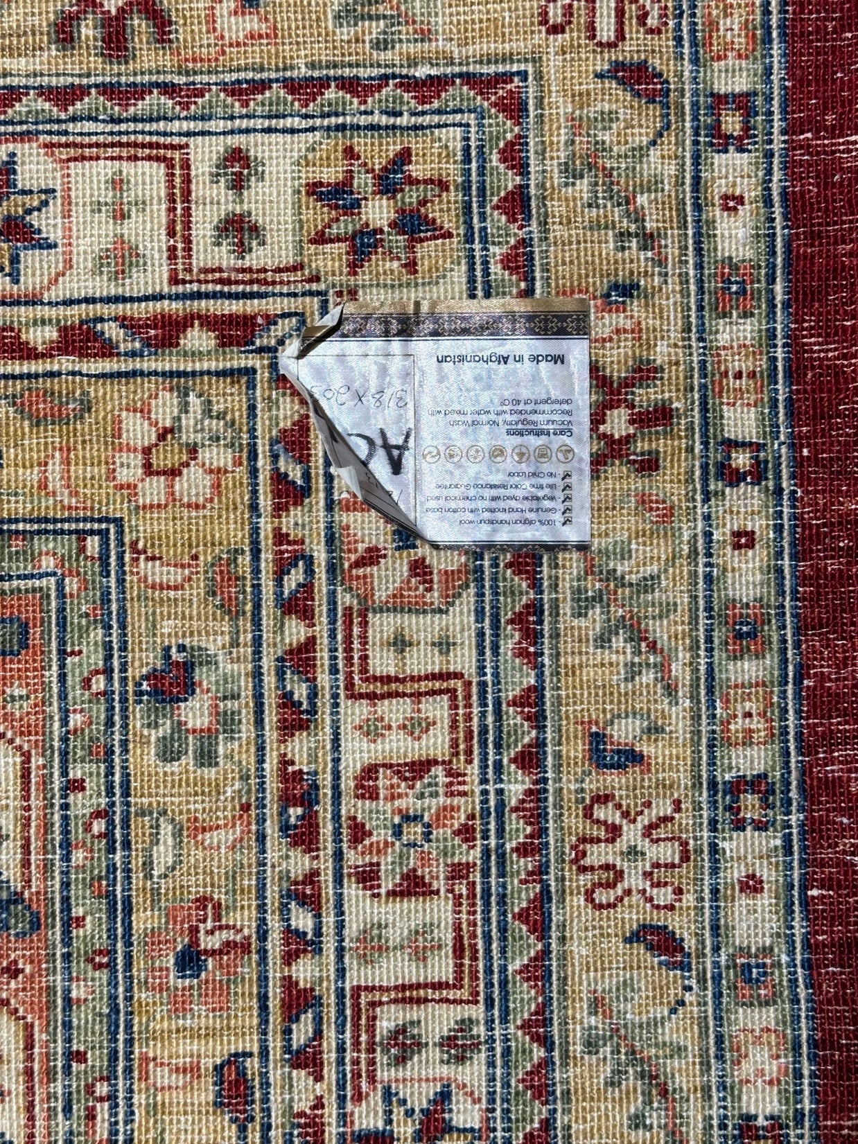 Chobi Modern Design Natural Dye Hand Knotted Rug From Afghanistan