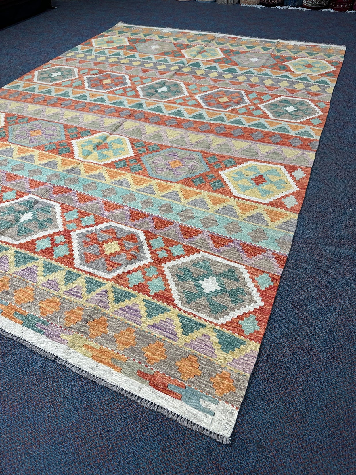 Chobi Kilim Rug - 254 cm x 174 cm