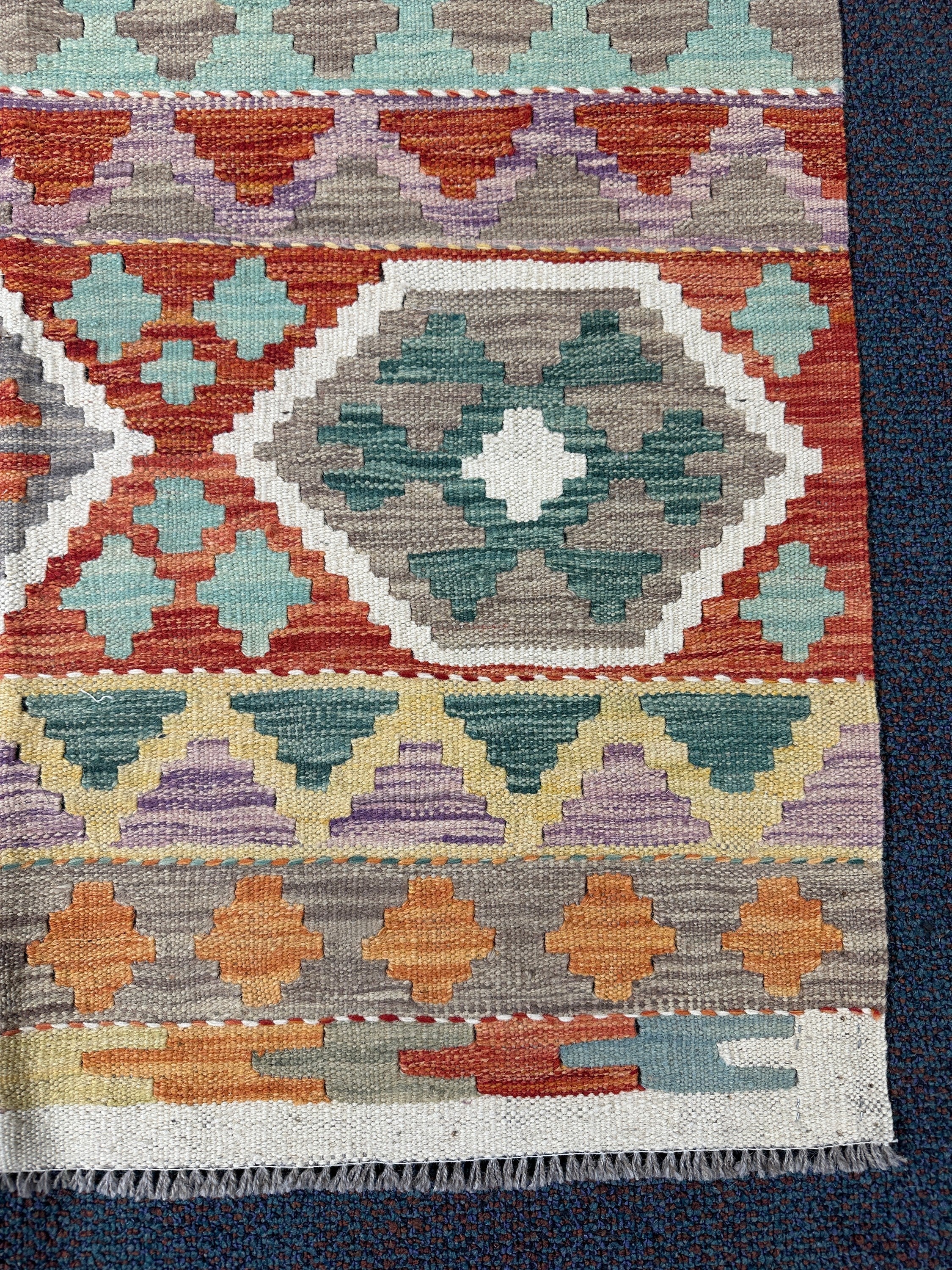 Chobi Kilim Rug - 254 cm x 174 cm