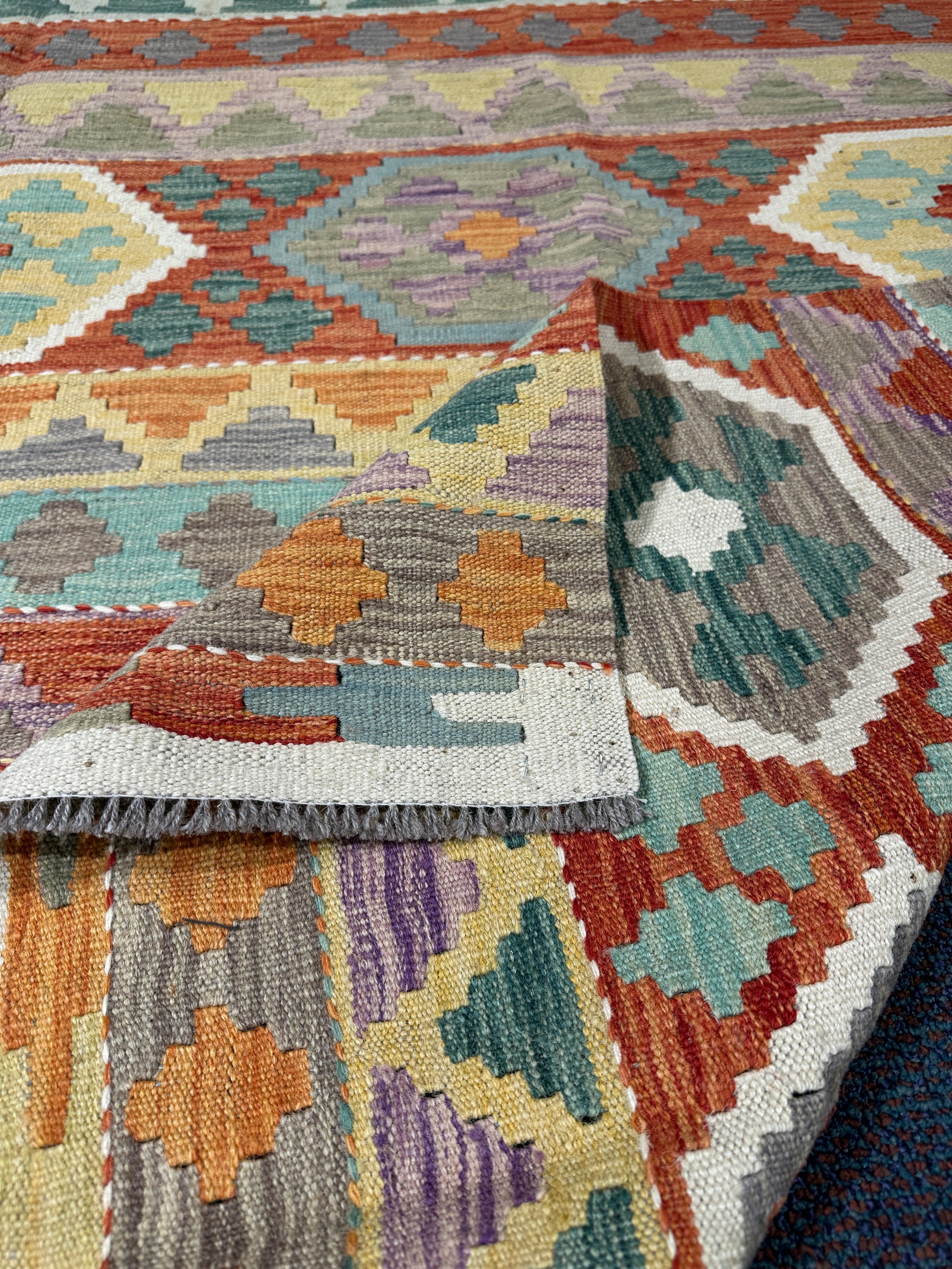 Chobi Kilim Rug - 254 cm x 174 cm