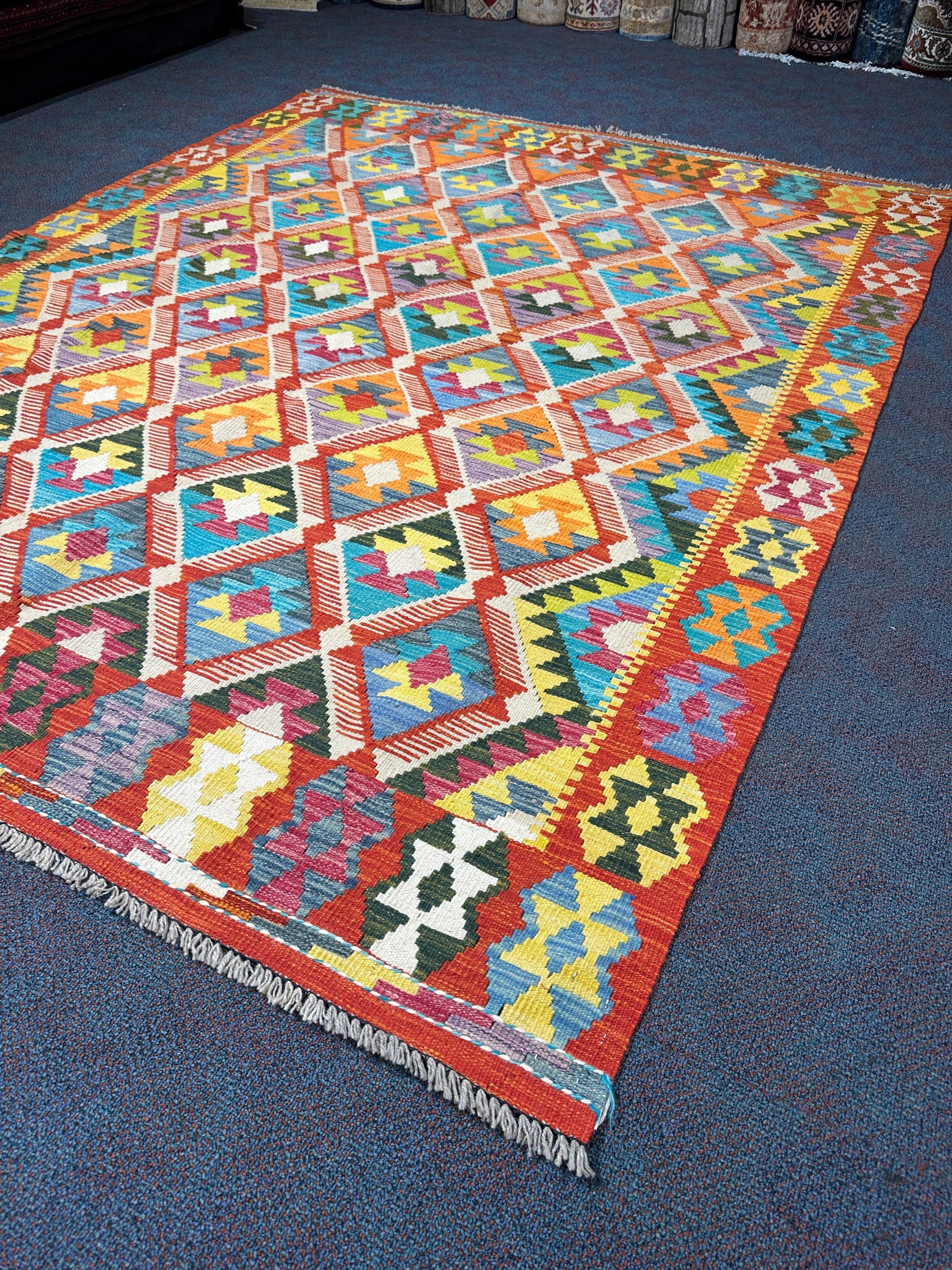 Chobi Kilim Rug - 243 cm x 186 cm