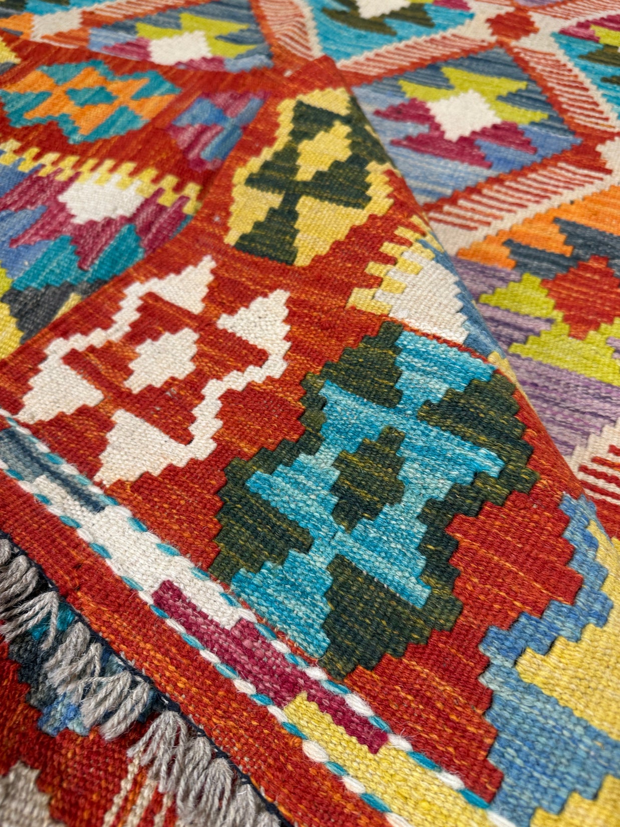 Chobi Kilim Rug - 243 cm x 186 cm