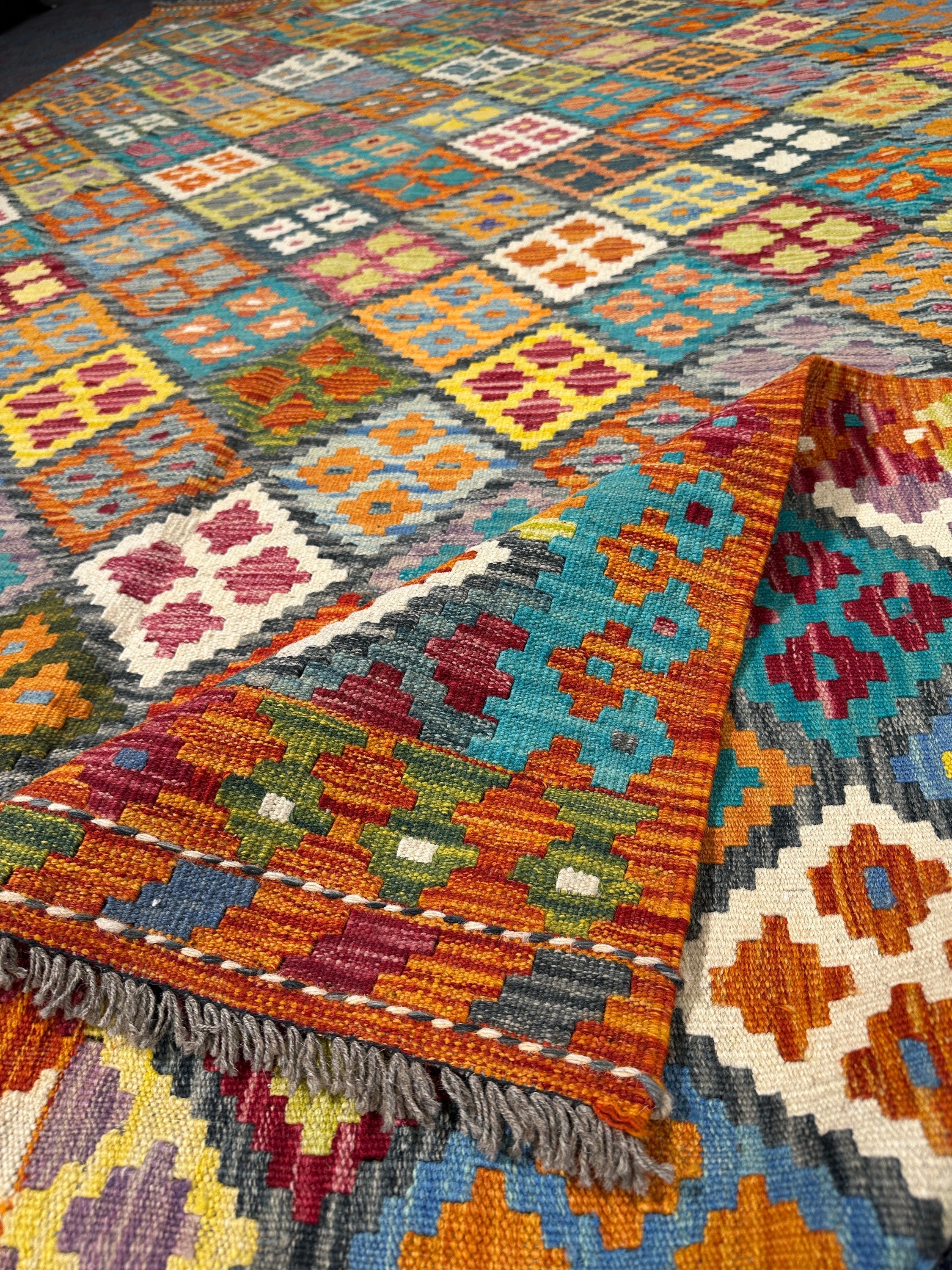 Chobi Kilim Rug - 300 cm x 207 cm