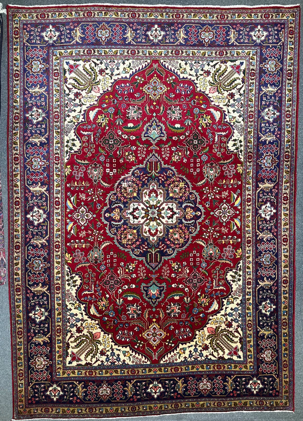 Persian Tabriz Hand Knotted Wool pile rug from Iran