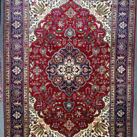 Persian Tabriz Hand Knotted Wool pile rug from Iran