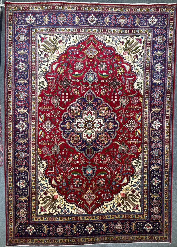 Persian Tabriz Hand Knotted Wool pile rug from Iran