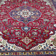 Persian Tabriz Hand Knotted Wool pile rug from Iran