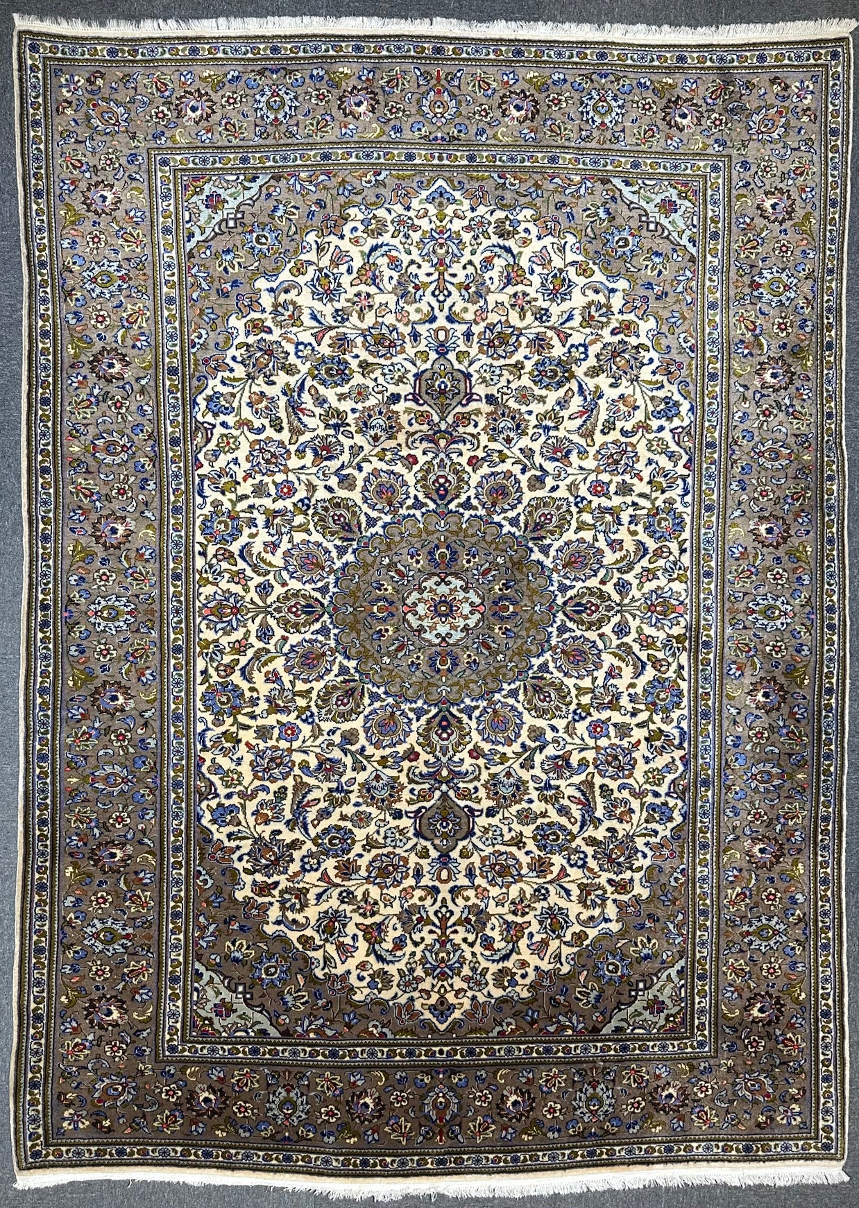Persian Kashan Natural Dye Handmade Rug From Persia