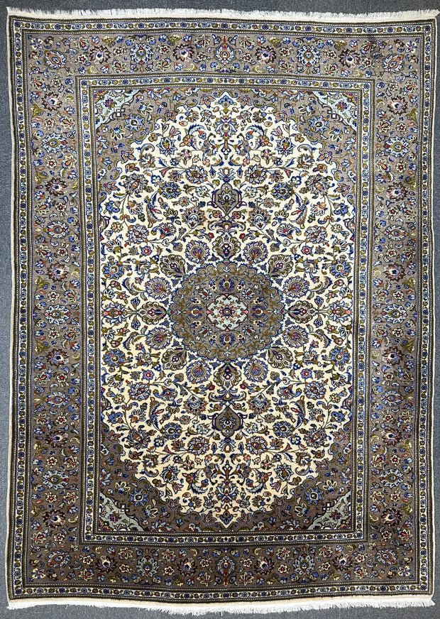 Persian Kashan Natural Dye Handmade Rug From Persia