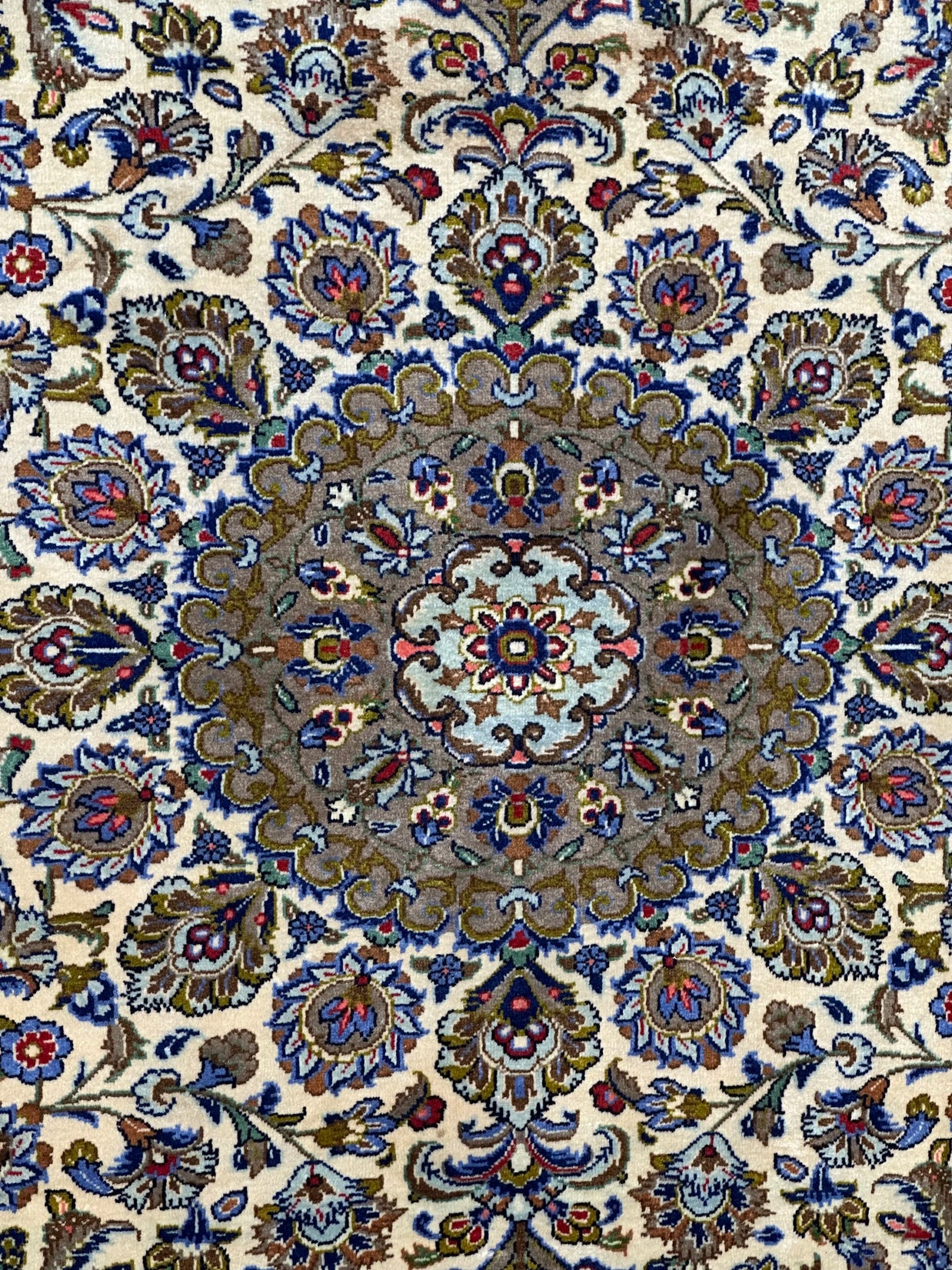 Persian Kashan Natural Dye Handmade Rug From Persia