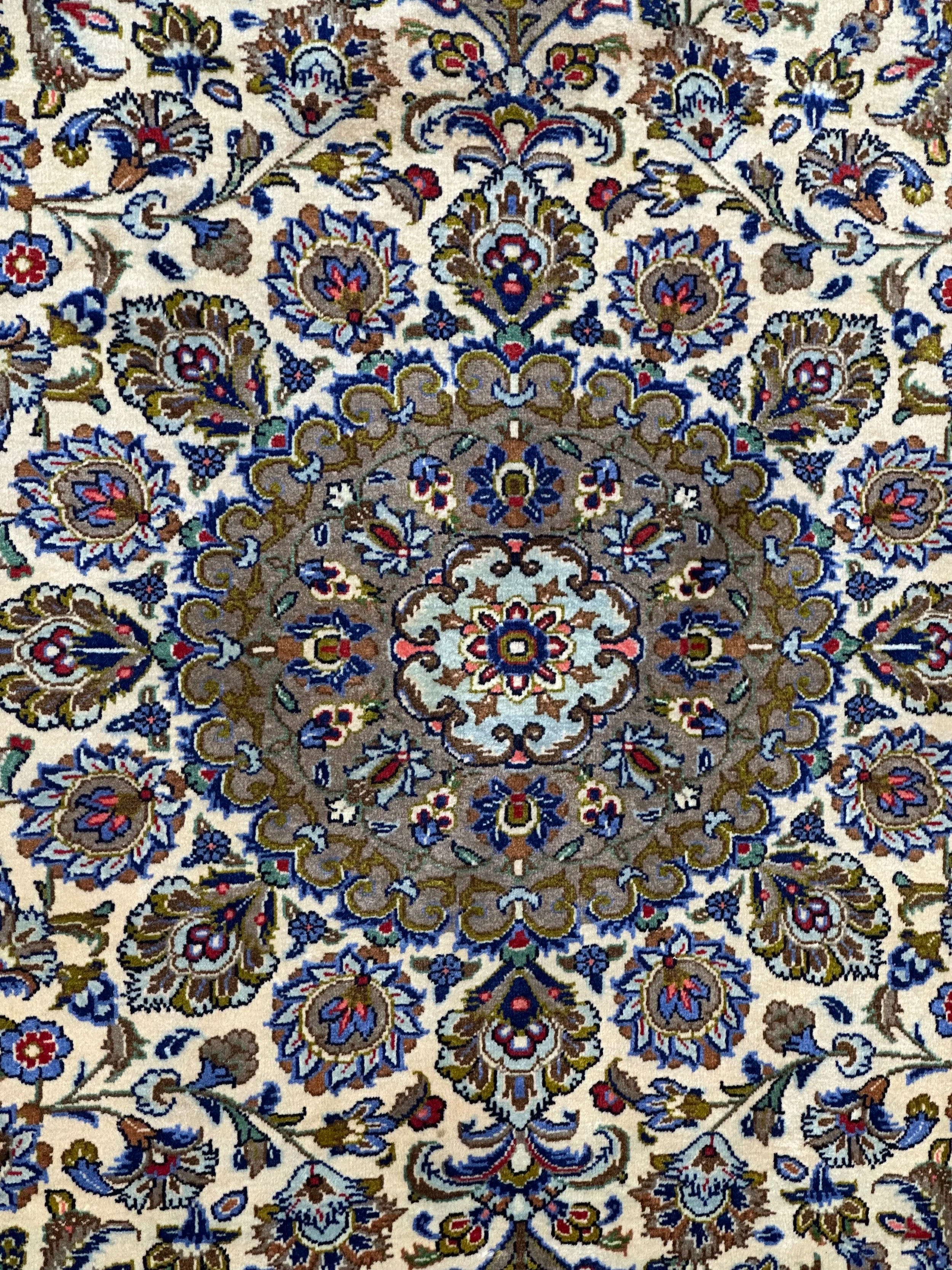Persian Kashan Natural Dye Handmade Rug From Persia