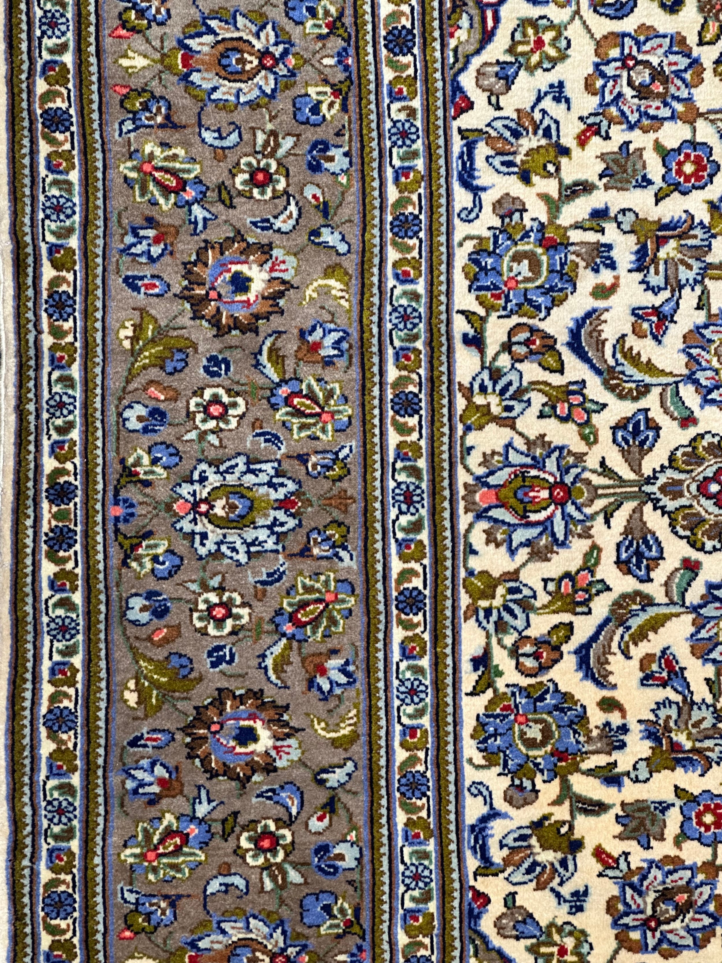 Persian Kashan Natural Dye Handmade Rug From Persia